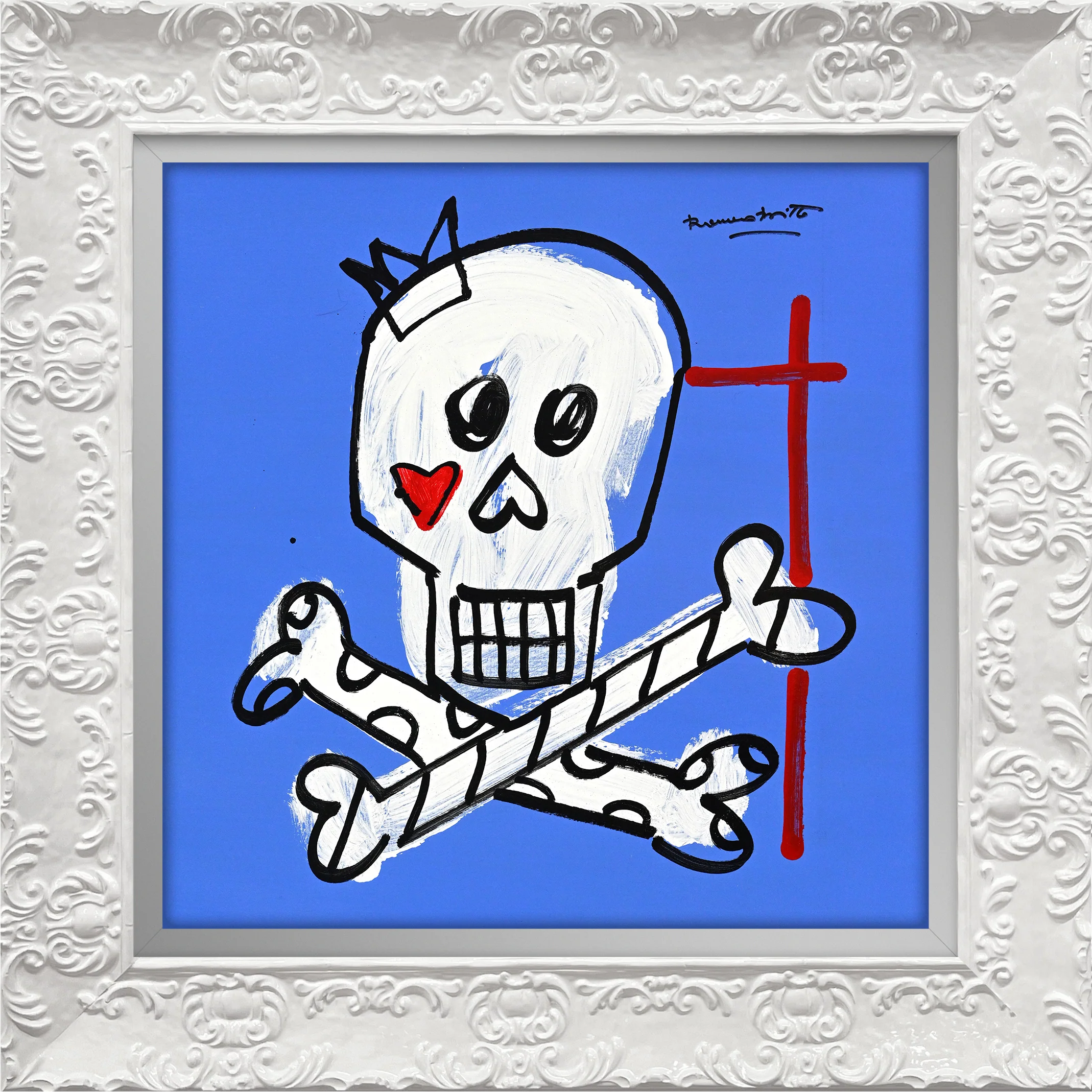 Brushstroke Skull - Original Drawing - Image 18
