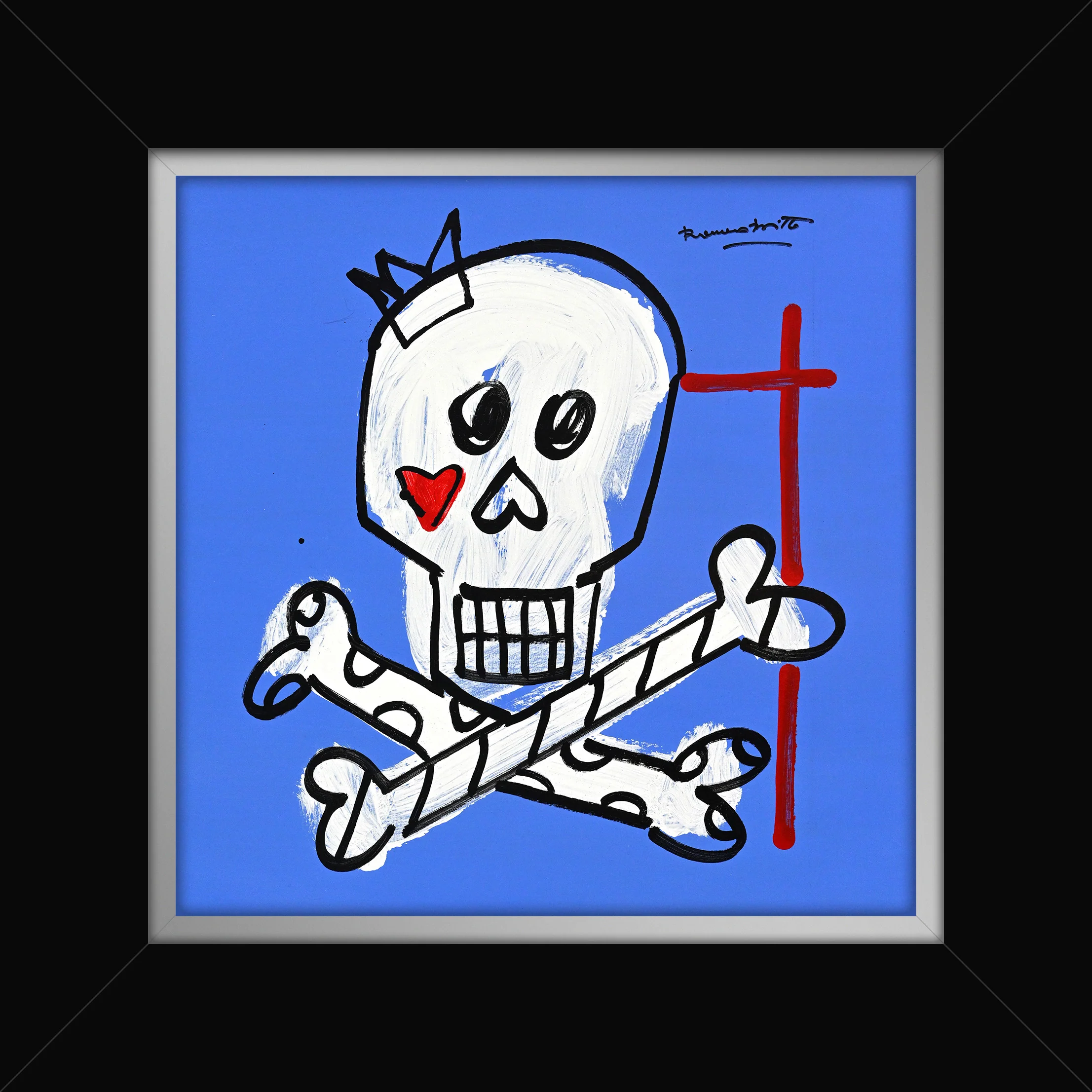 Brushstroke Skull - Original Drawing - Image 7