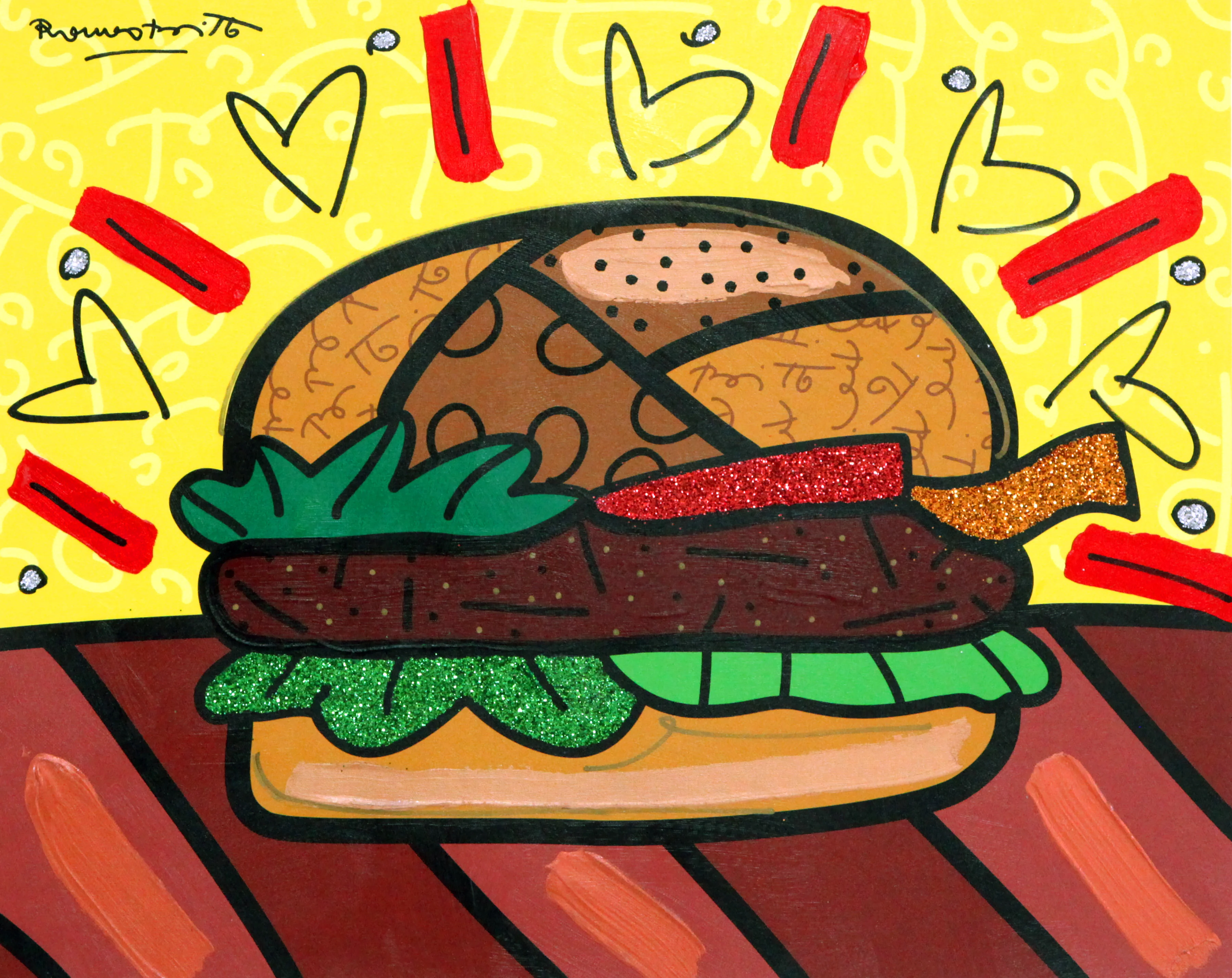 Burger - Mixed Media Original
