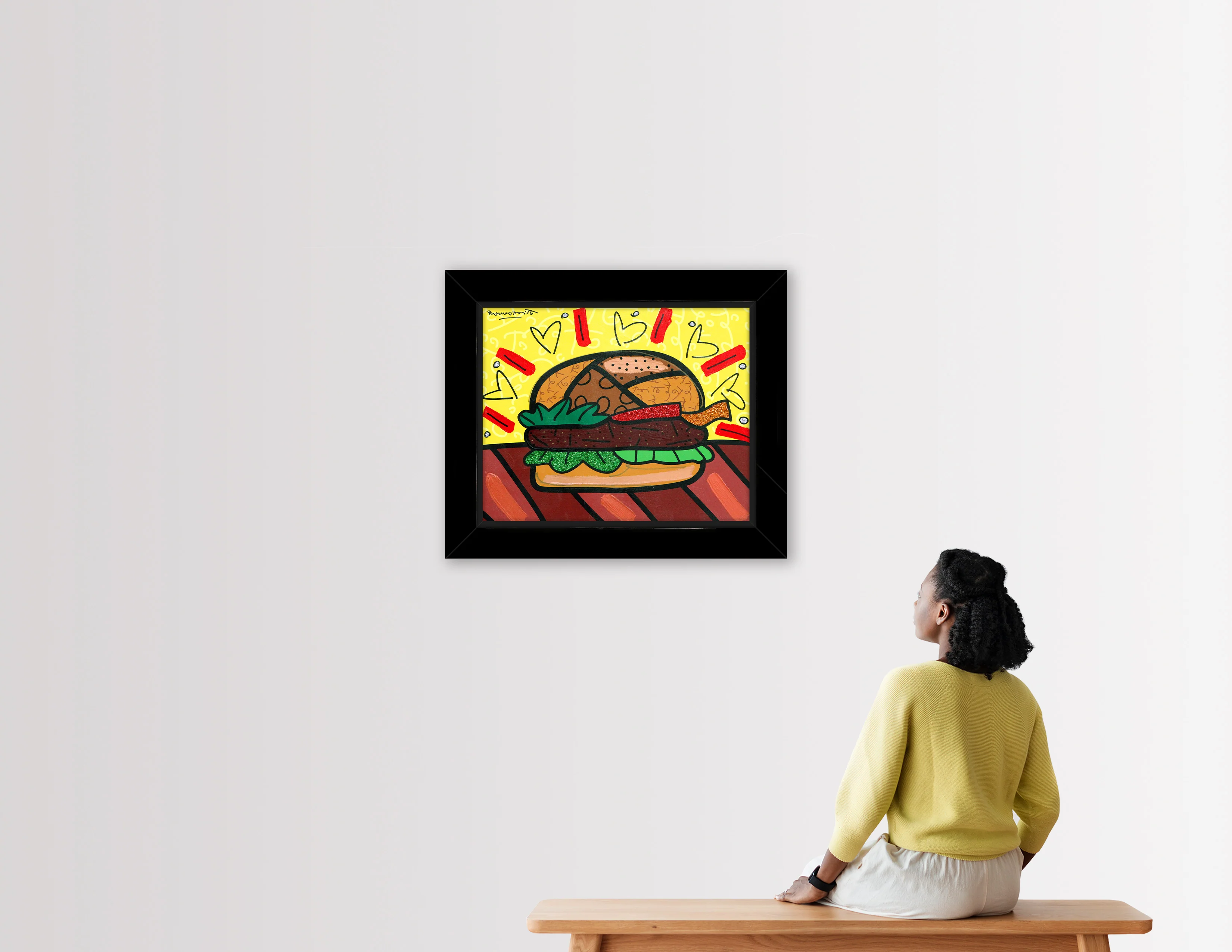 Burger - Mixed Media Original - Image 4