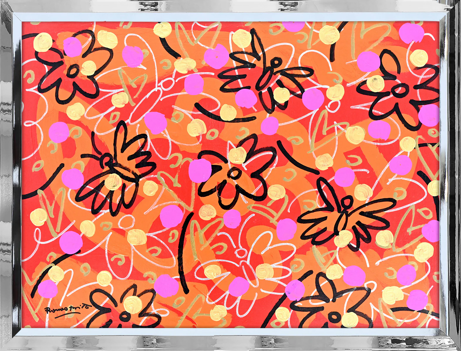 Butterflies and Polka Dots - Original Painting - Image 11