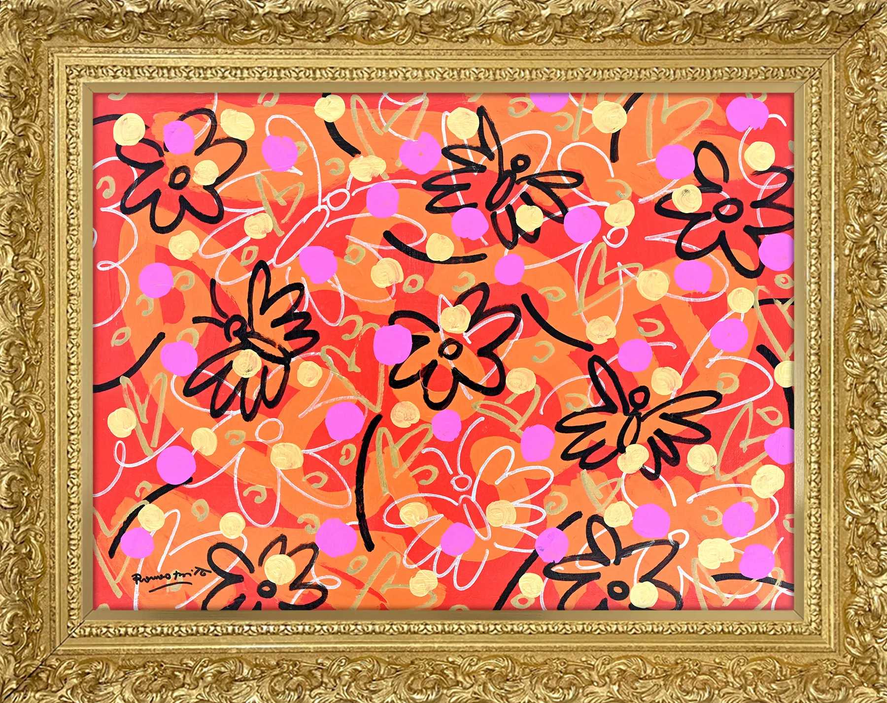 Butterflies and Polka Dots - Original Painting - Image 2