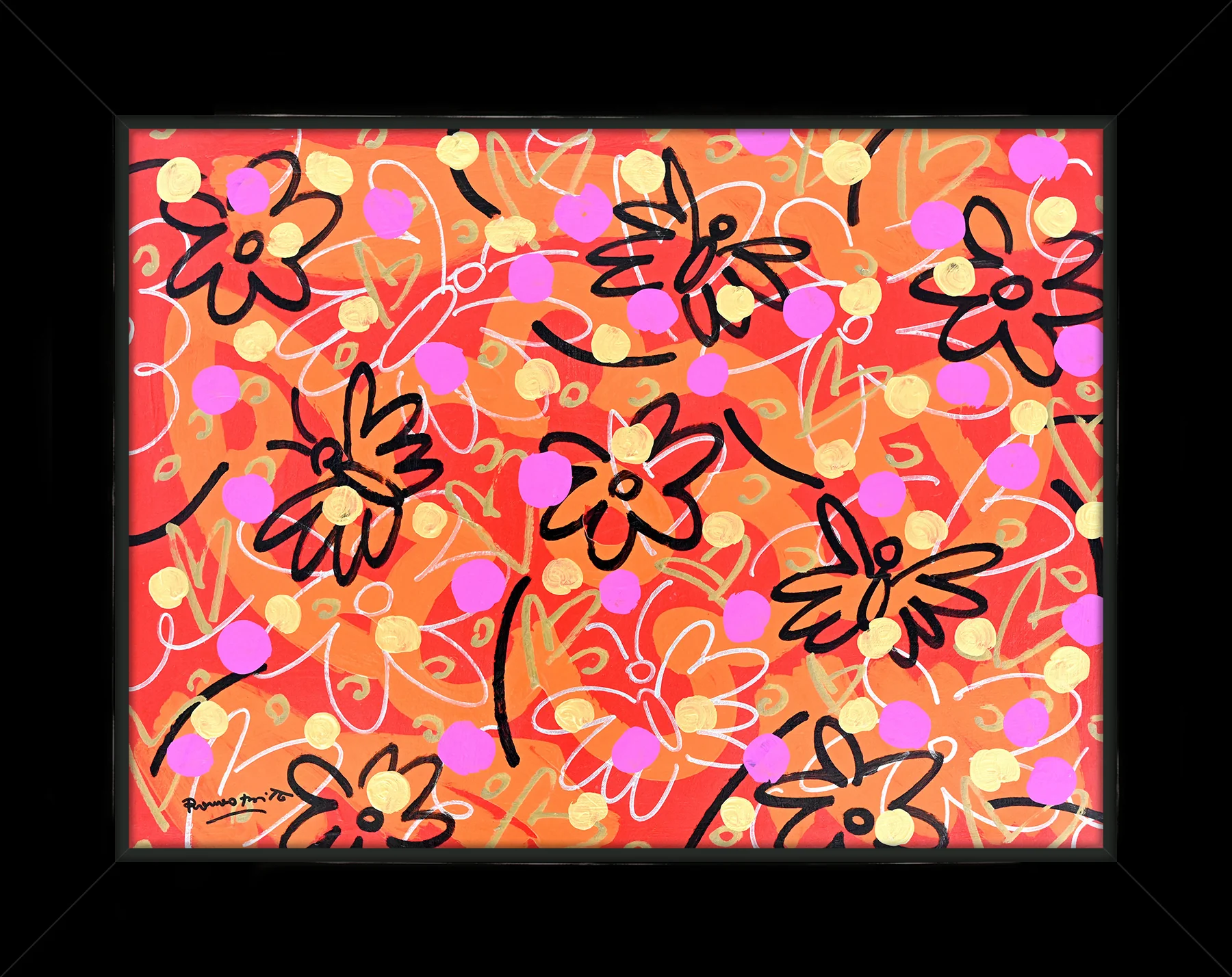 Butterflies and Polka Dots - Original Painting - Image 5