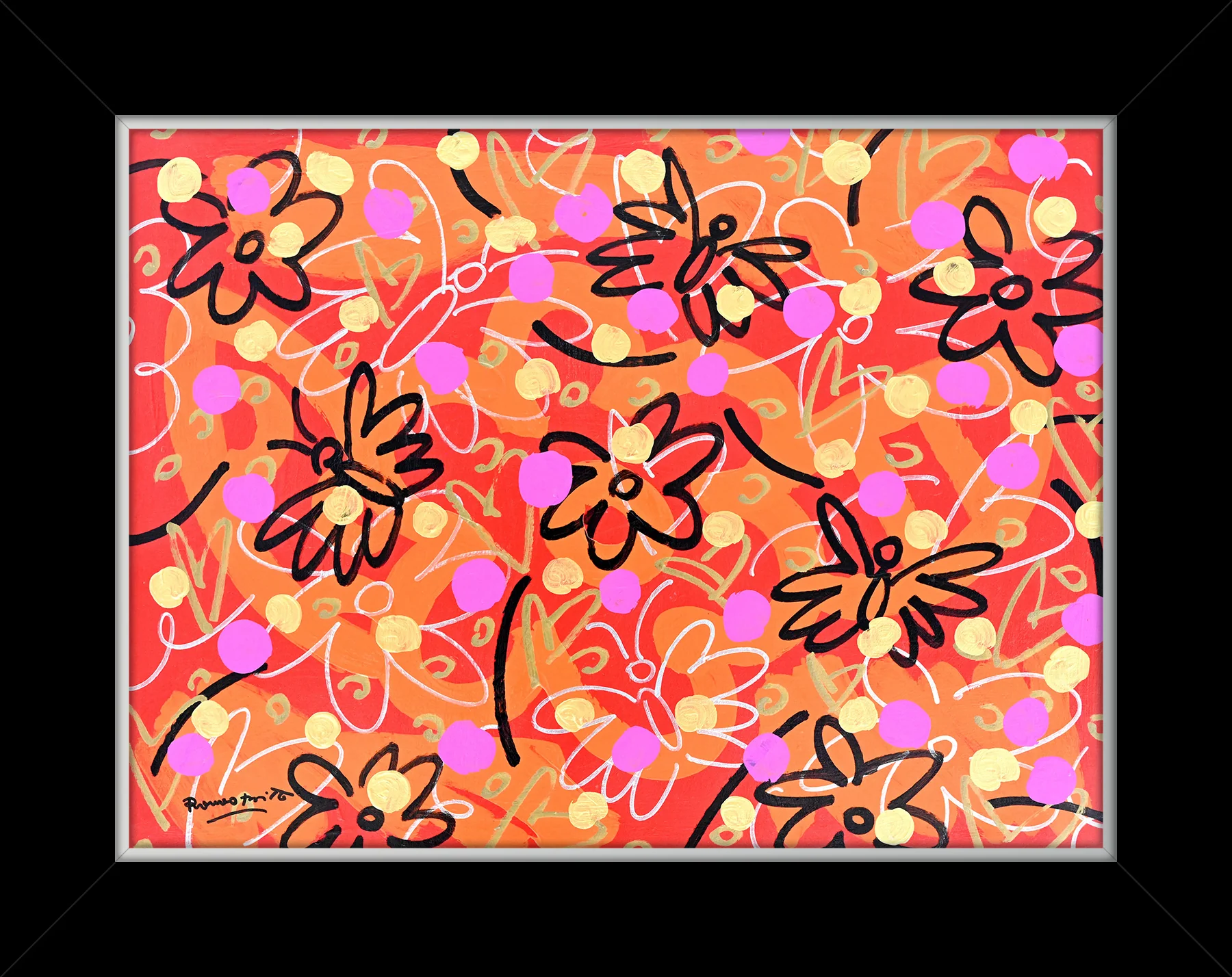Butterflies and Polka Dots - Original Painting - Image 6