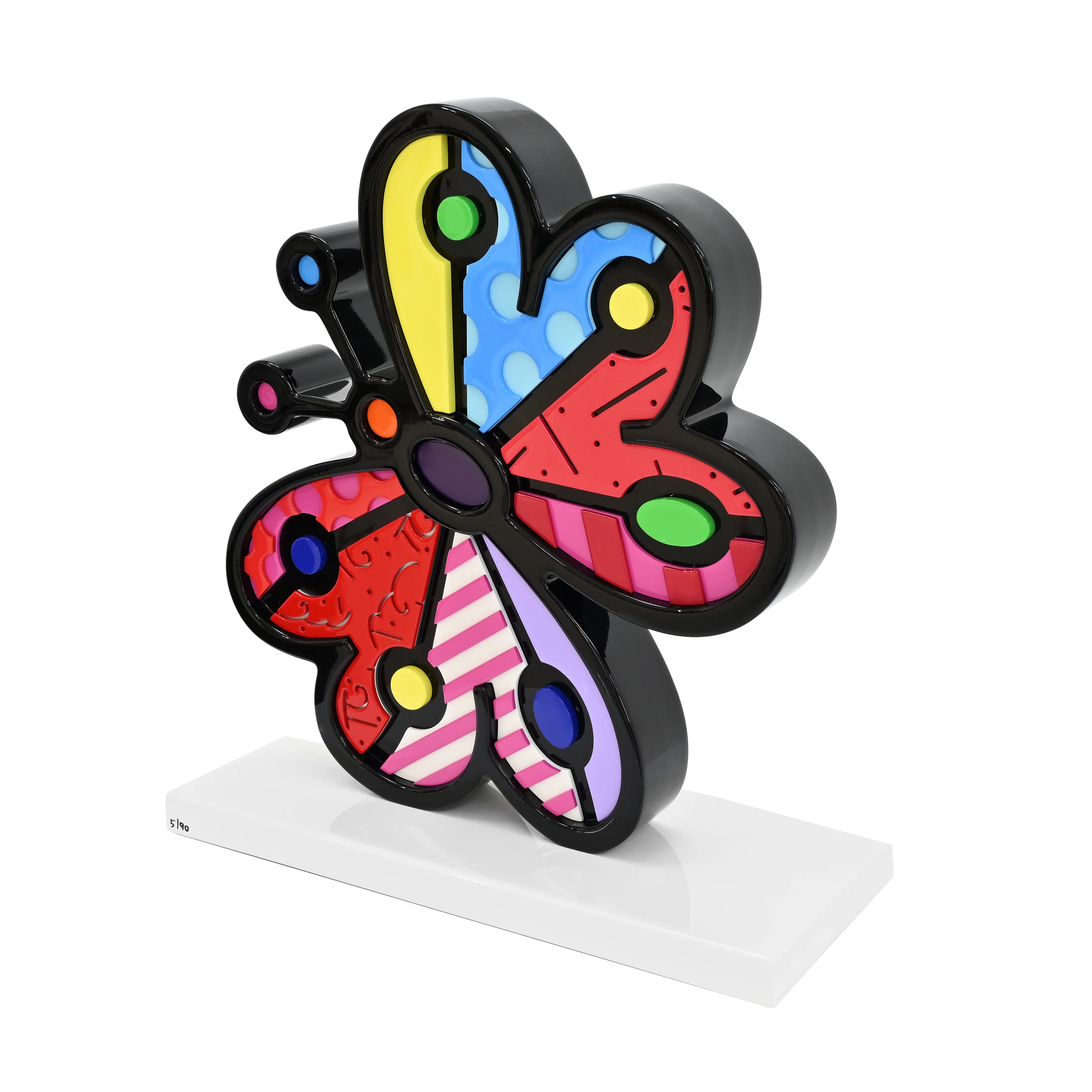 Butterfly (White Base) - Limited Edition Sculpture - Image 3
