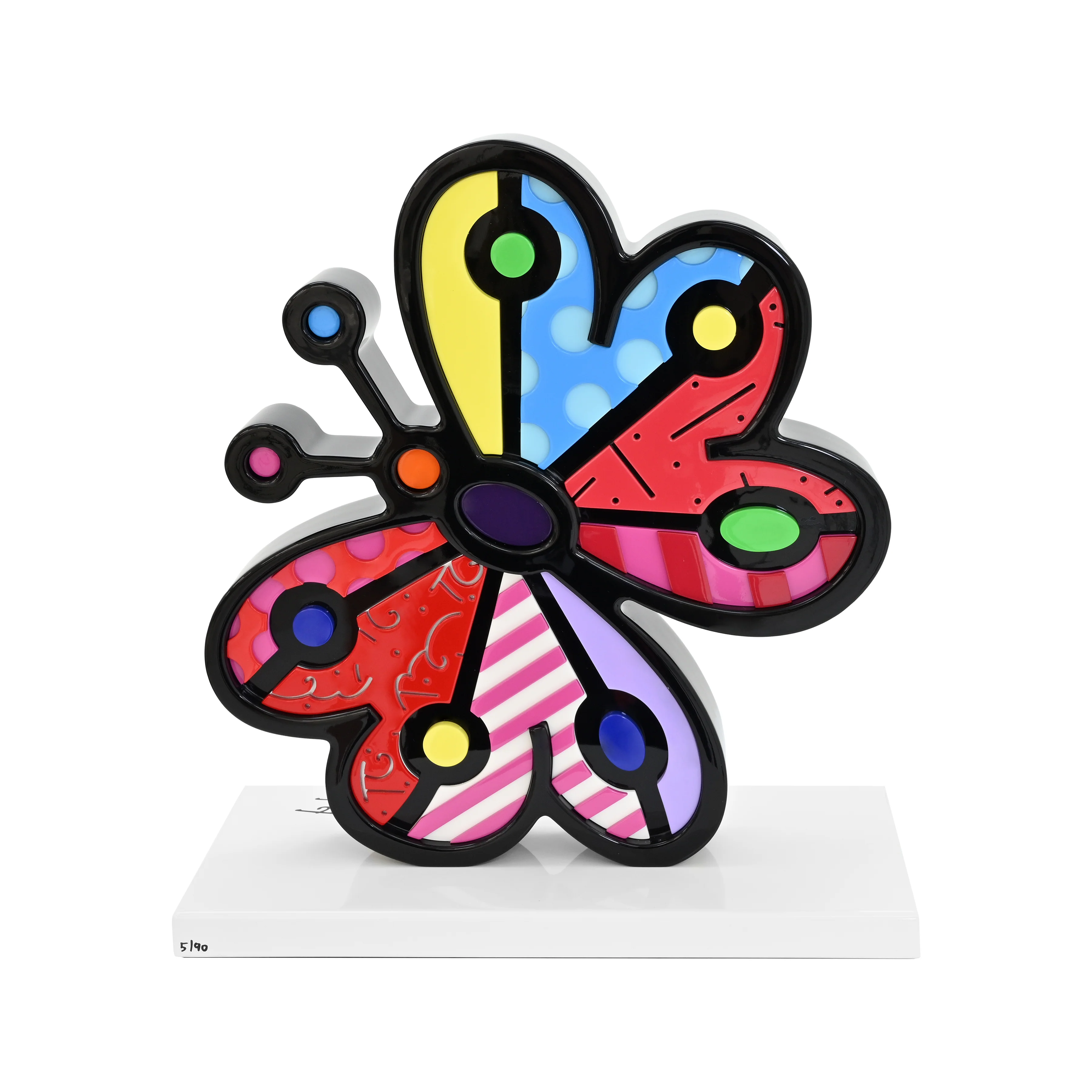 Butterfly (White Base) - Limited Edition Sculpture - Image 4