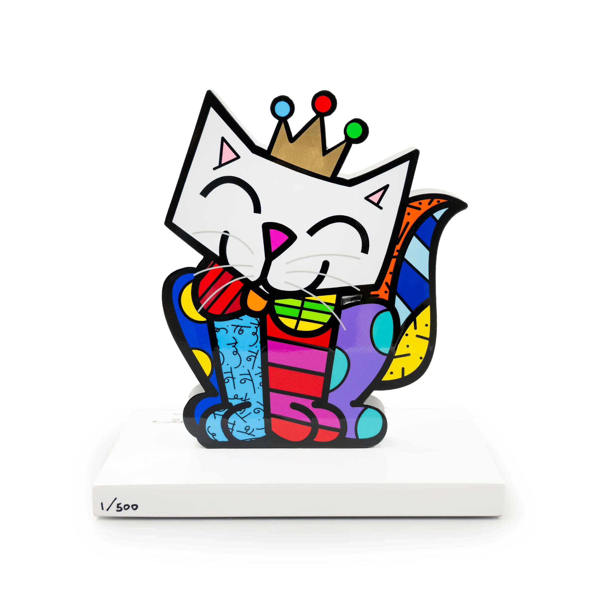 Cat (White Base) - Limited Edition Sculpture - Image 4