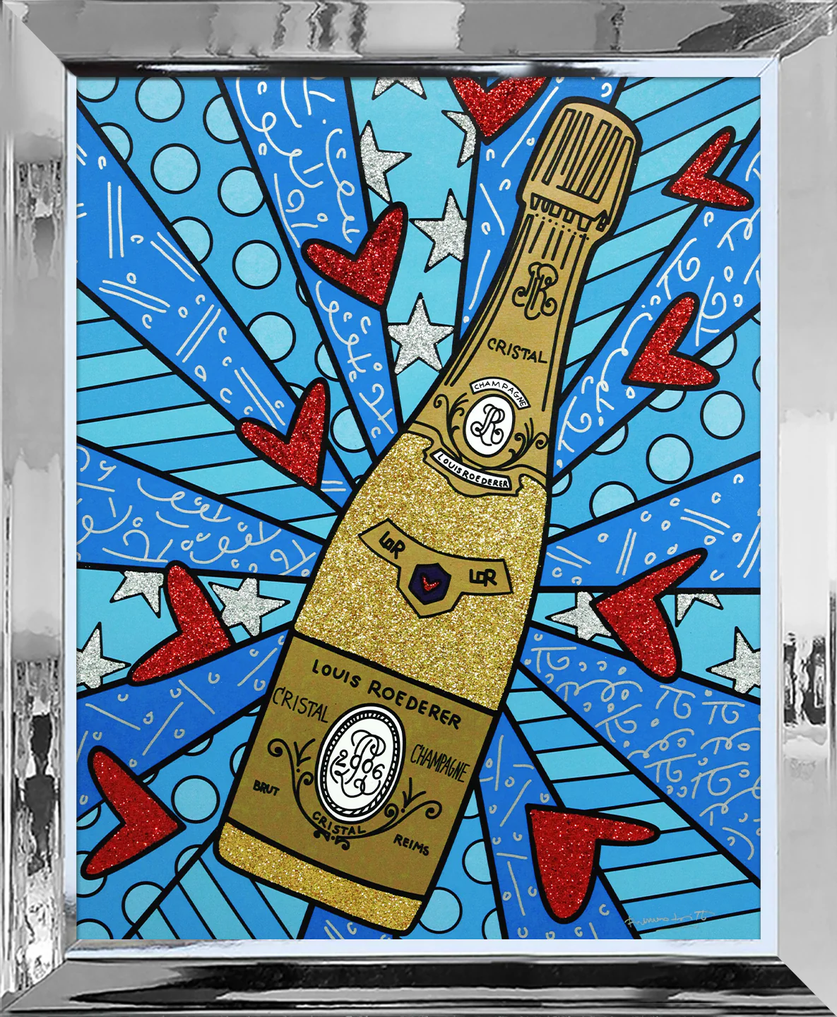 Champagne Wishes & Caviar Dreams (Blue) - Limited Edition Print - Image 10