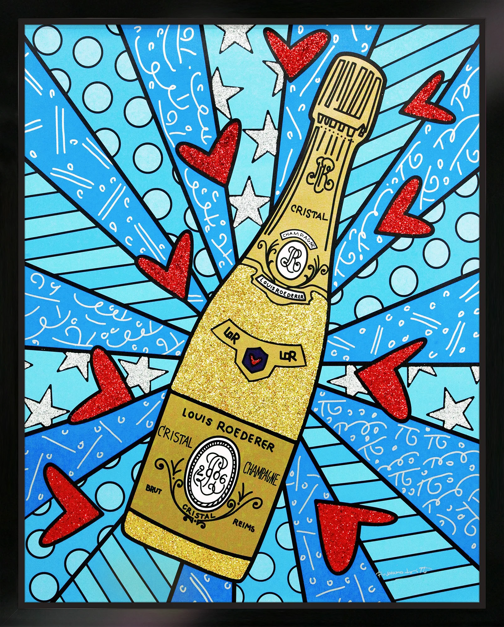 Champagne Wishes & Caviar Dreams (Blue) - Limited Edition Print - Image 12