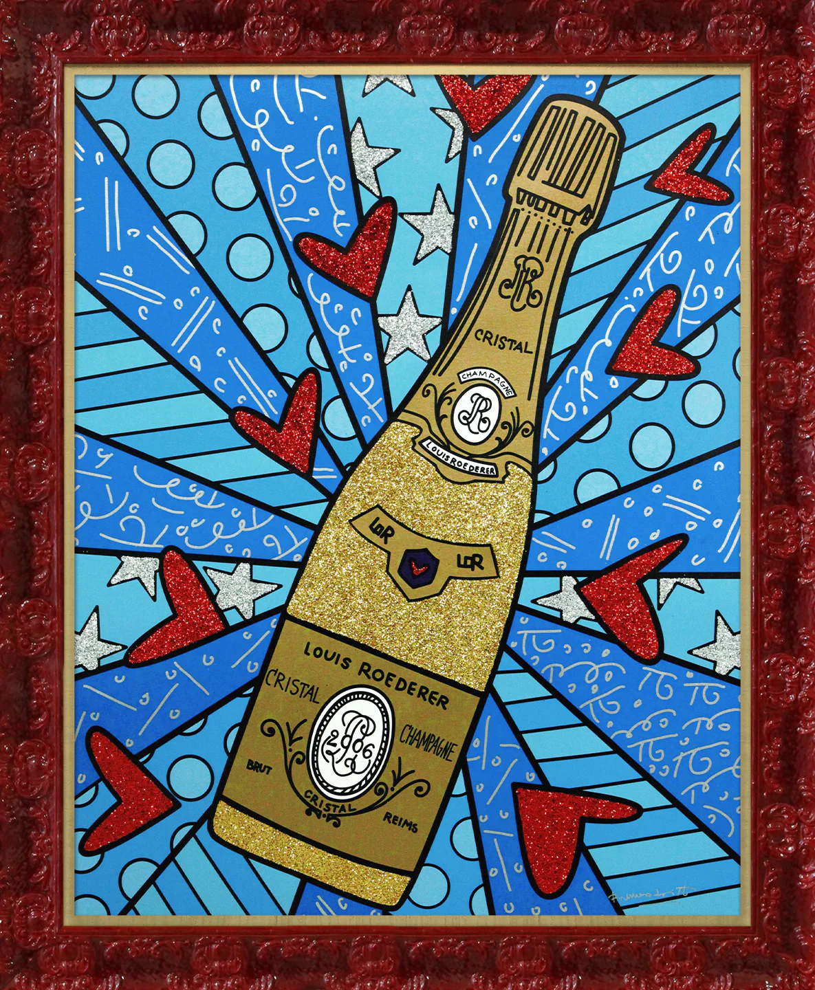 Champagne Wishes & Caviar Dreams (Blue) - Limited Edition Print - Image 13