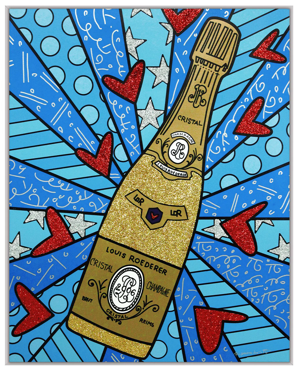 Champagne Wishes & Caviar Dreams (Blue) - Limited Edition Print - Image 15