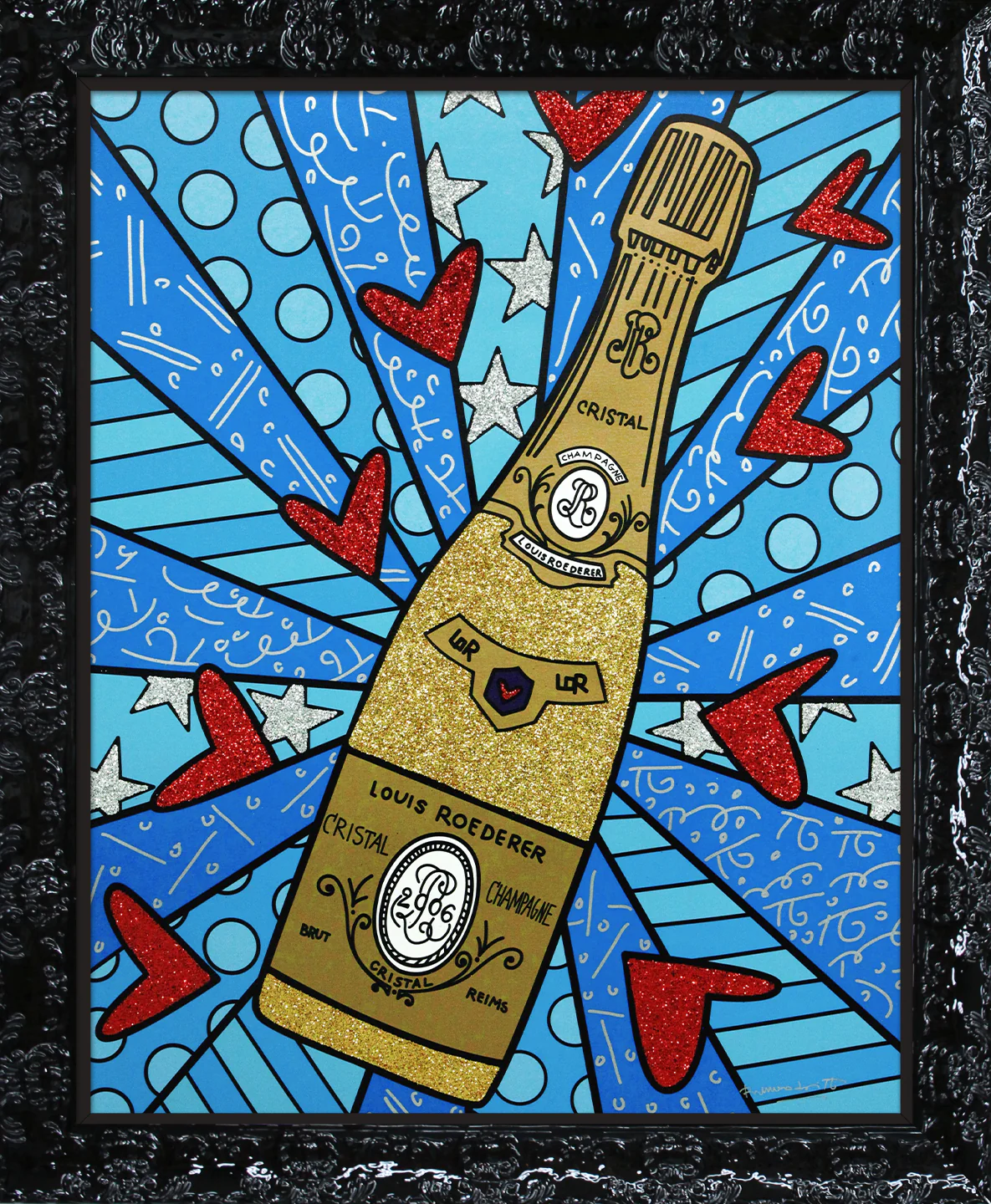 Champagne Wishes & Caviar Dreams (Blue) - Limited Edition Print - Image 5