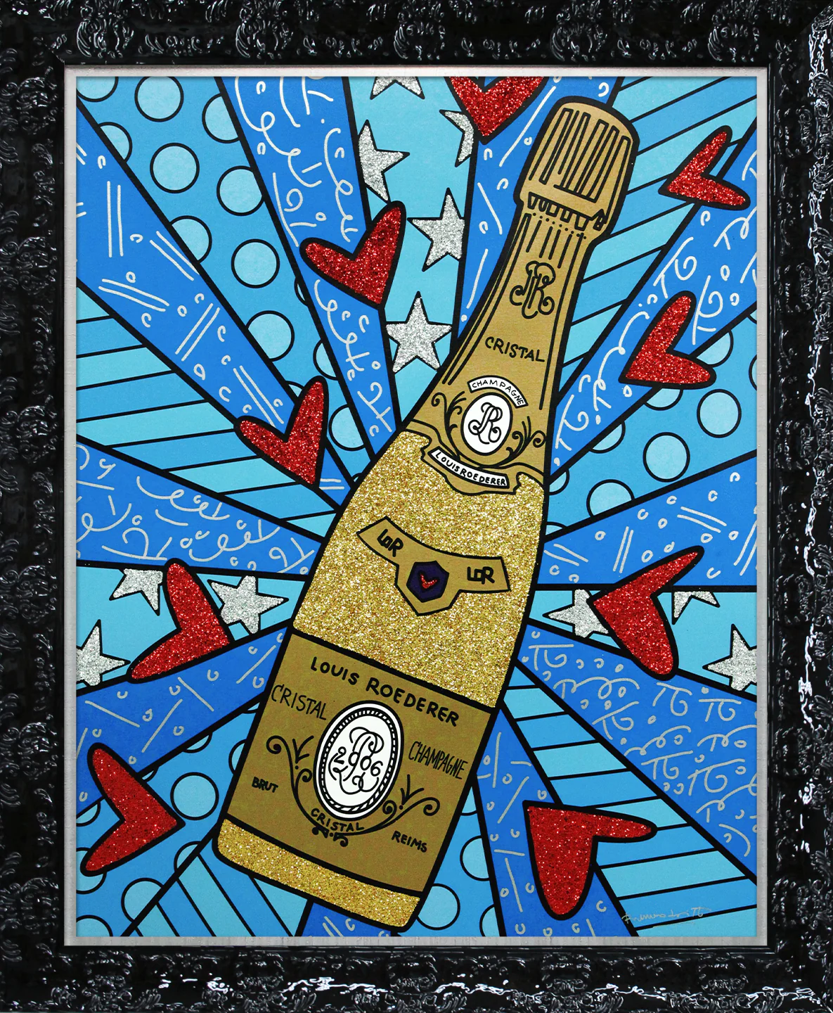 Champagne Wishes & Caviar Dreams (Blue) - Limited Edition Print - Image 6