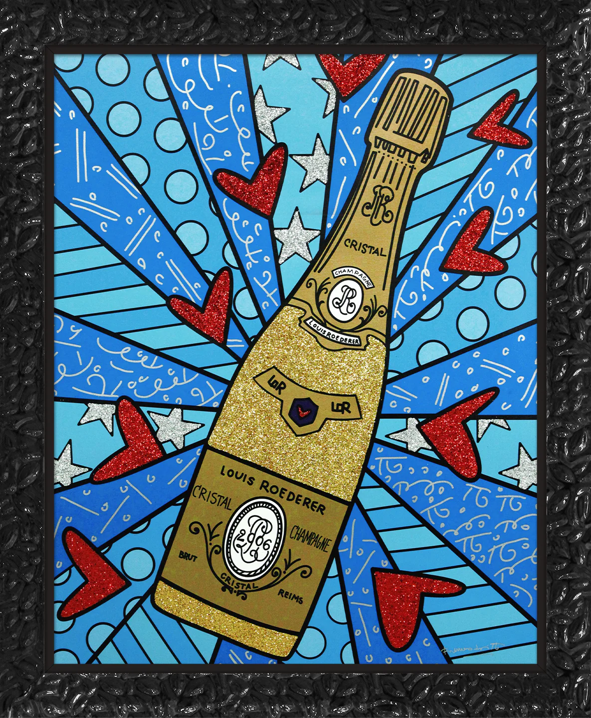 Champagne Wishes & Caviar Dreams (Blue) - Limited Edition Print - Image 8