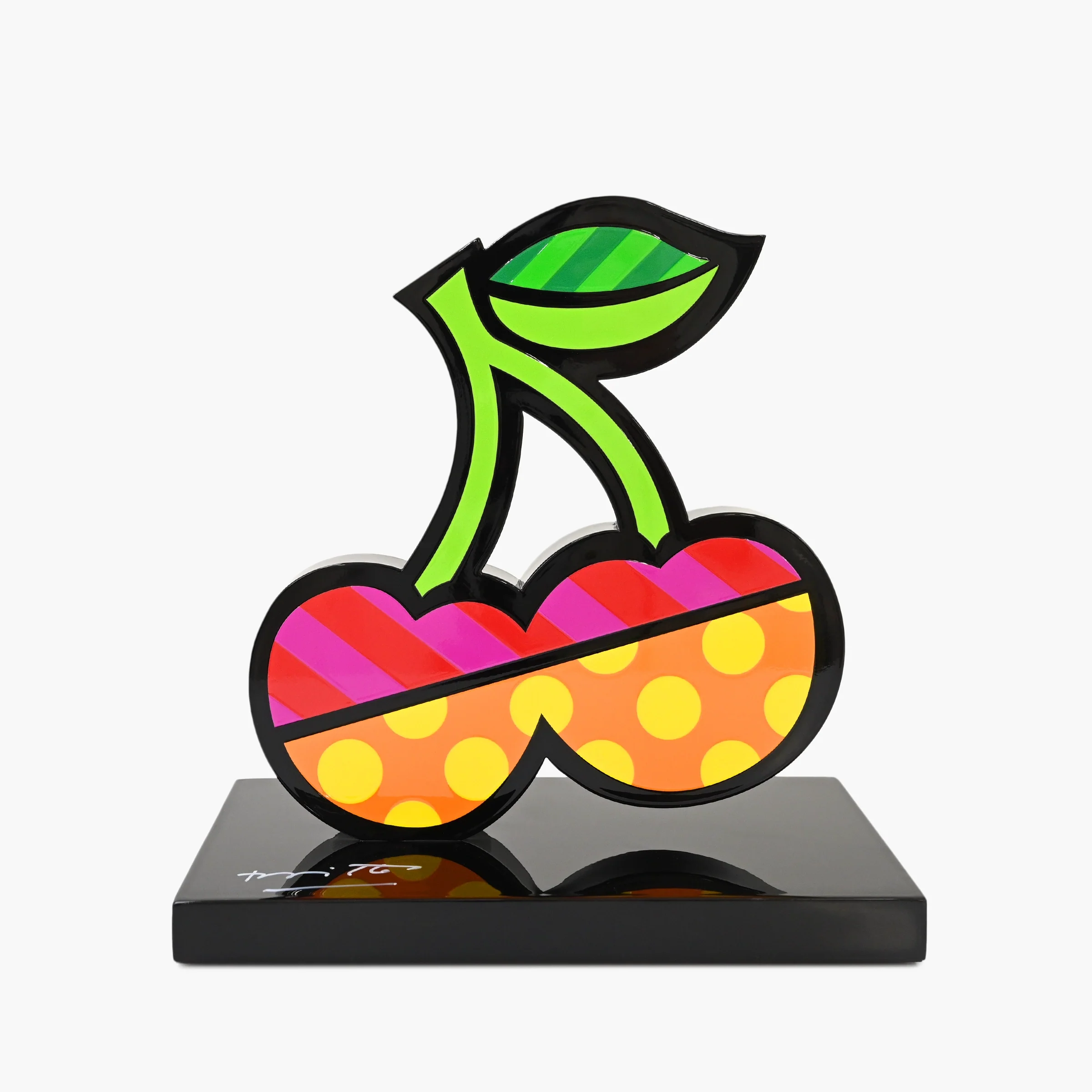Cherries (Black Base) - Limited Edition Sculpture