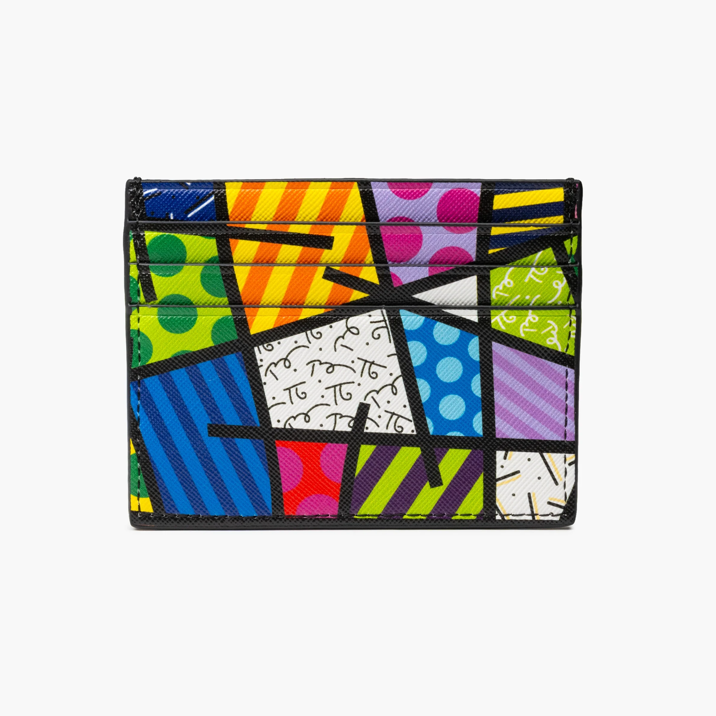 Colorful Landscape Britto Eco Leather Card Holder - Image 3