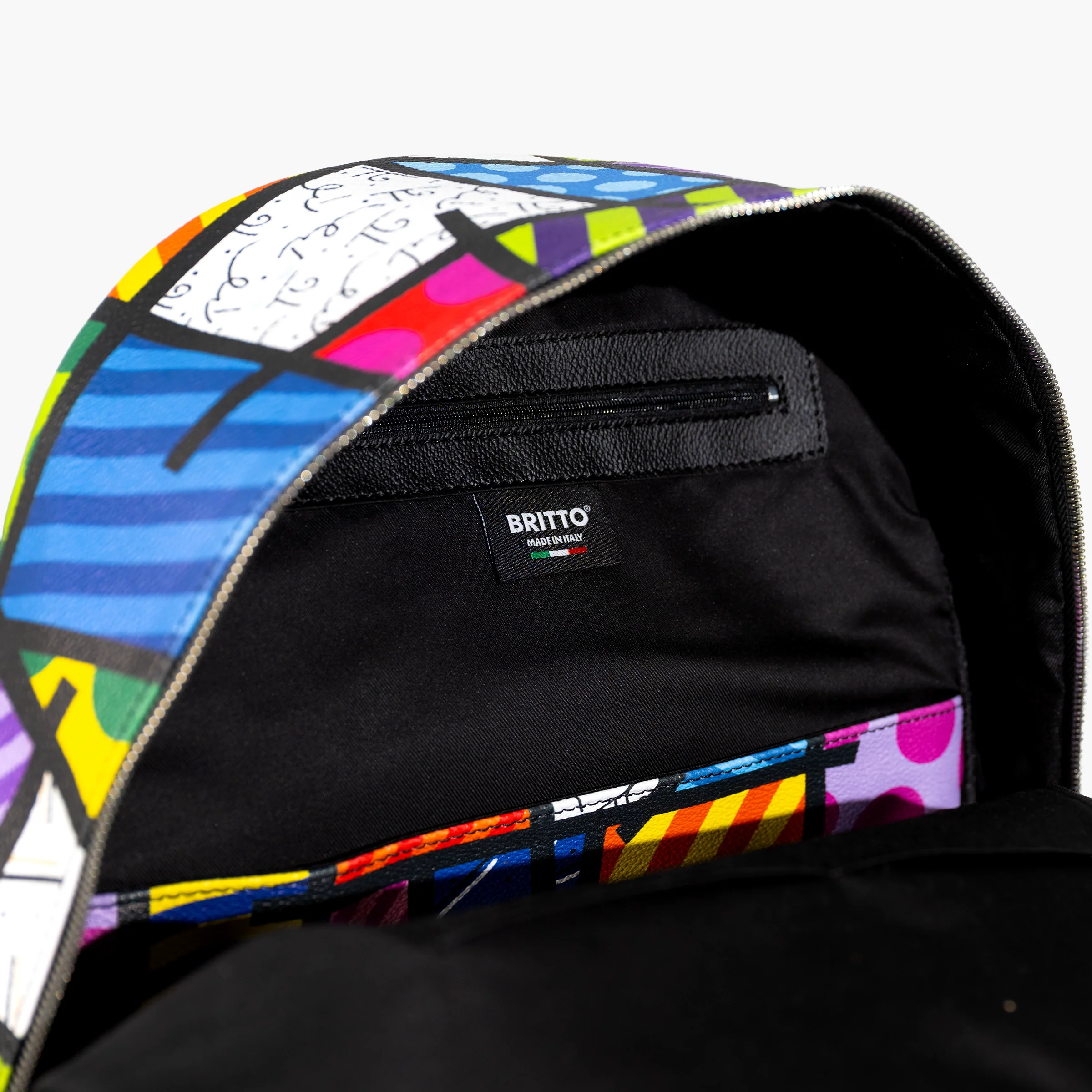 Colorful Landscape Britto Eco Leather Large Backpack - Image 4