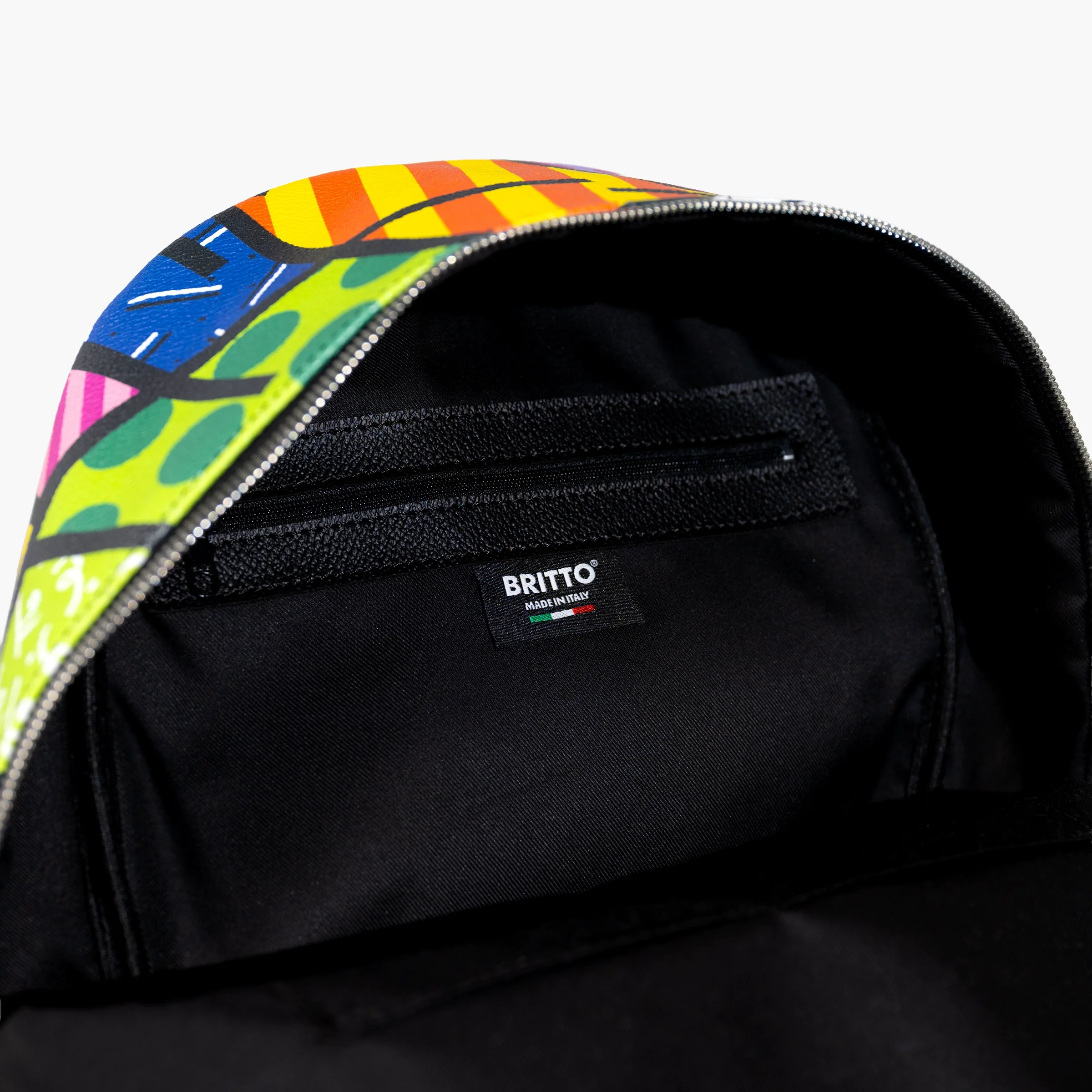 Colorful Landscape Britto Eco Leather Small Backpack - Image 4