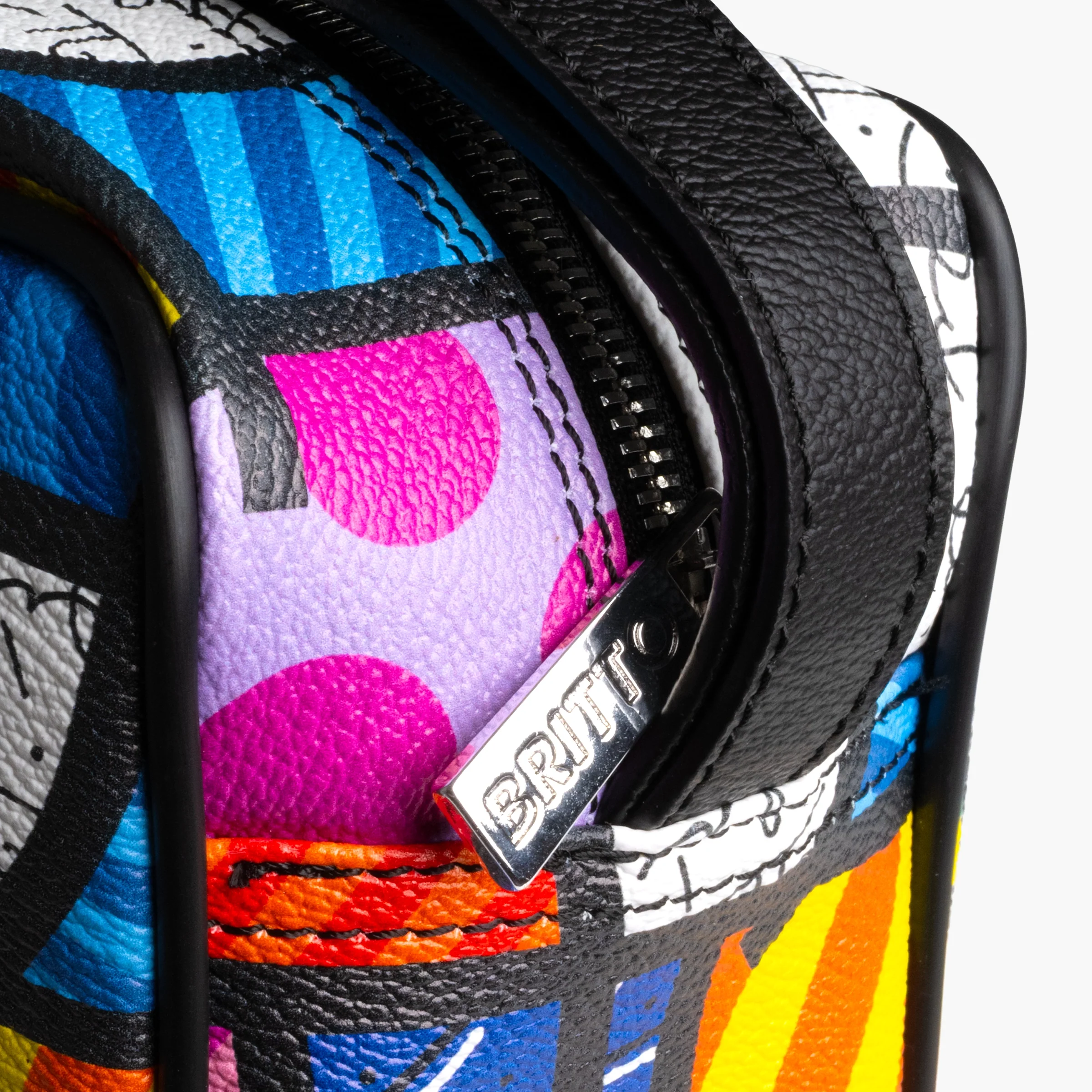 Colorful Landscape Britto Eco Leather Toiletry Bag - Image 4