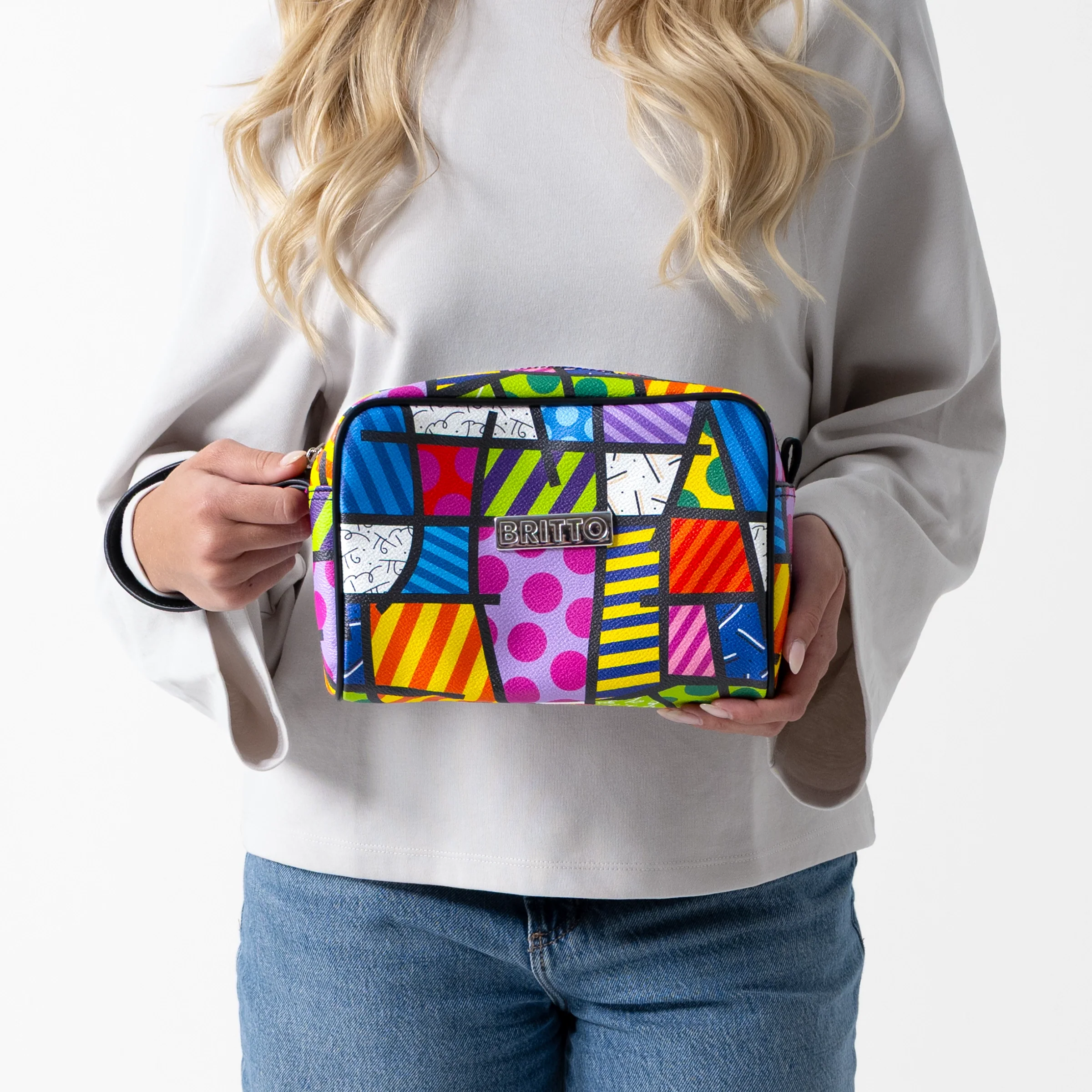 Colorful Landscape Britto Eco Leather Toiletry Bag - Image 7