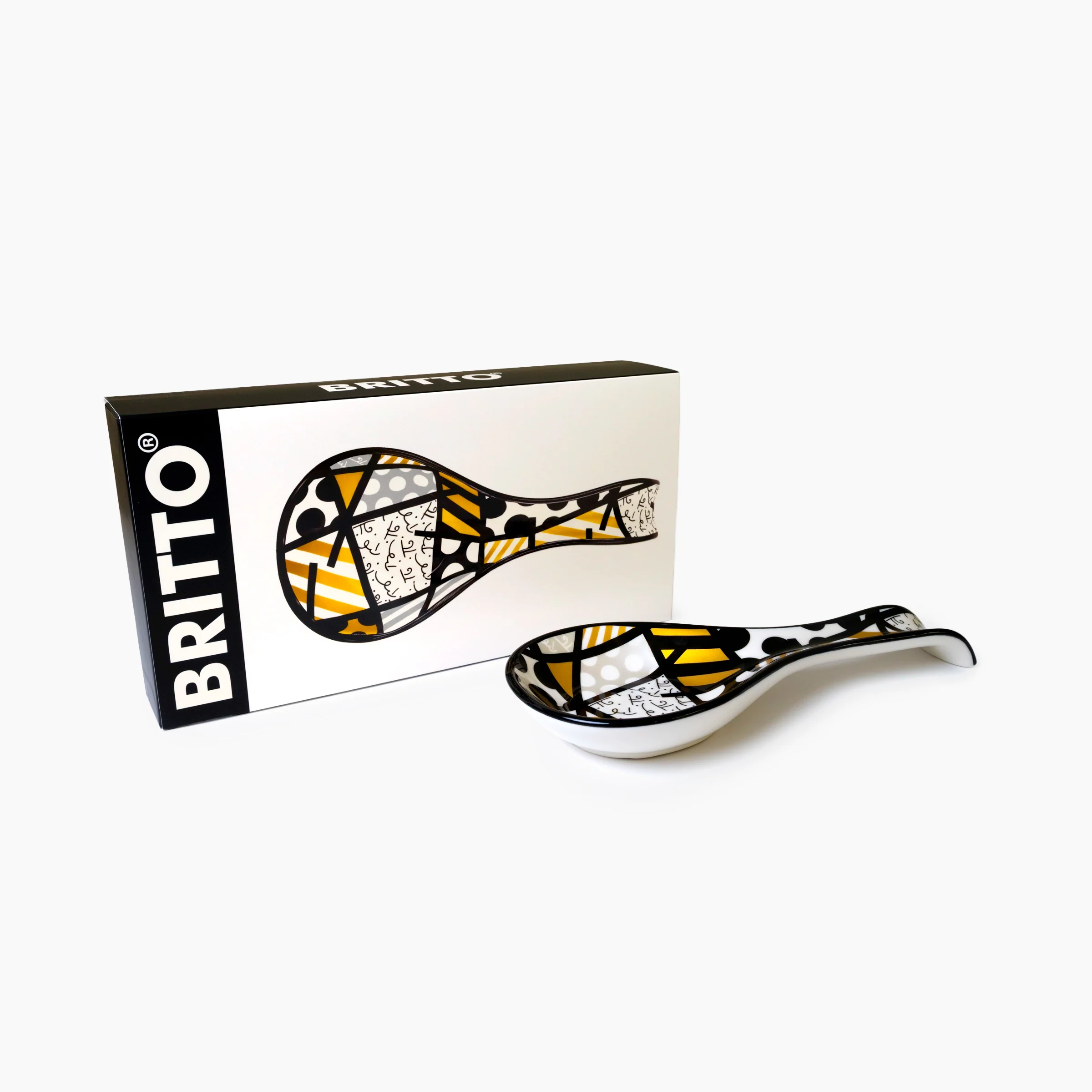 Black & Gold Landscape Britto Spoon Rest - Image 4