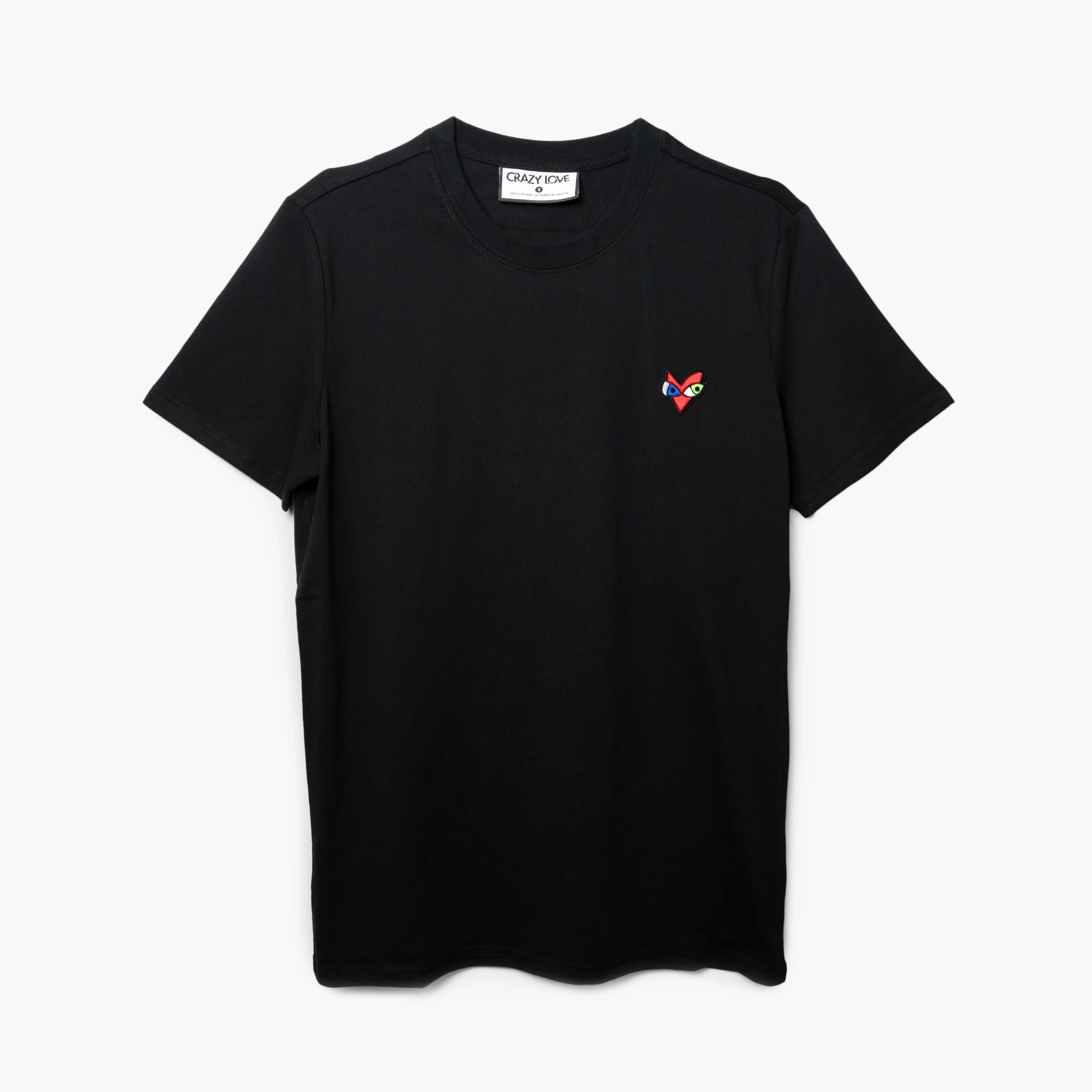 Crazy Love Black T-Shirt for Men - Image 2