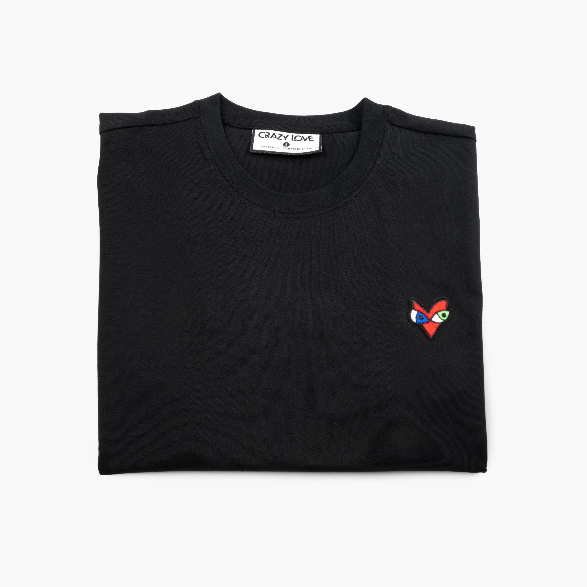Crazy Love Black T-Shirt for Women - Image 4