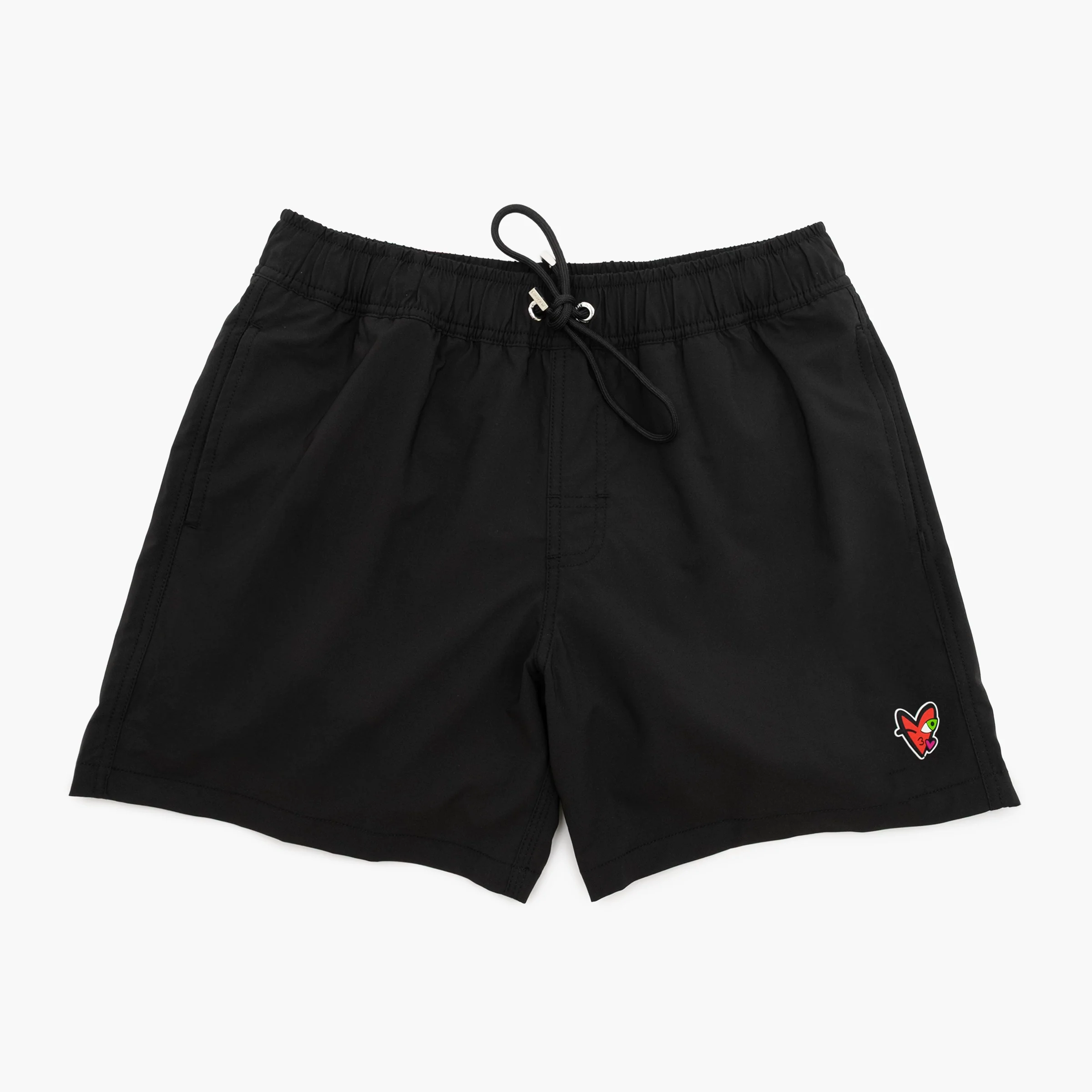 Kissing Heart Crazy Love by Britto Men's Black Shorts