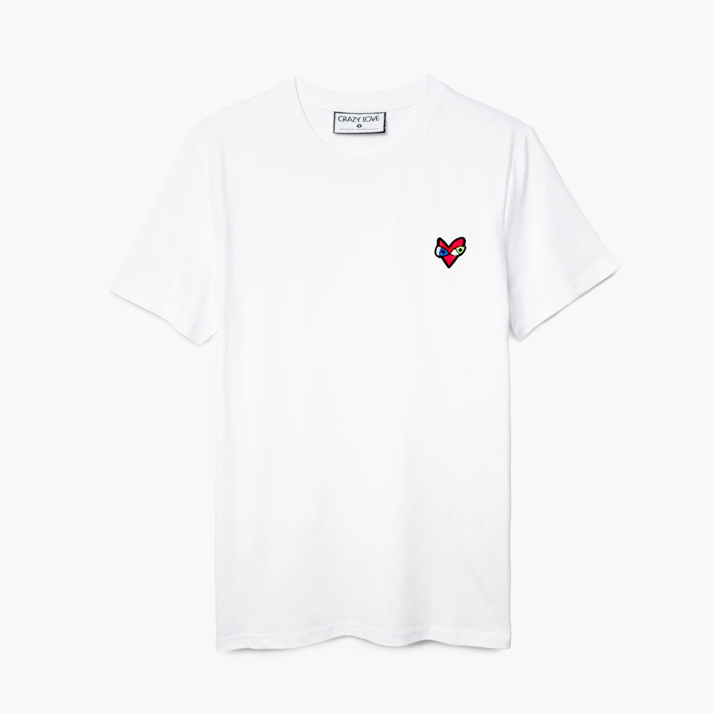 Crazy Love White T-Shirt for Men - Image 2