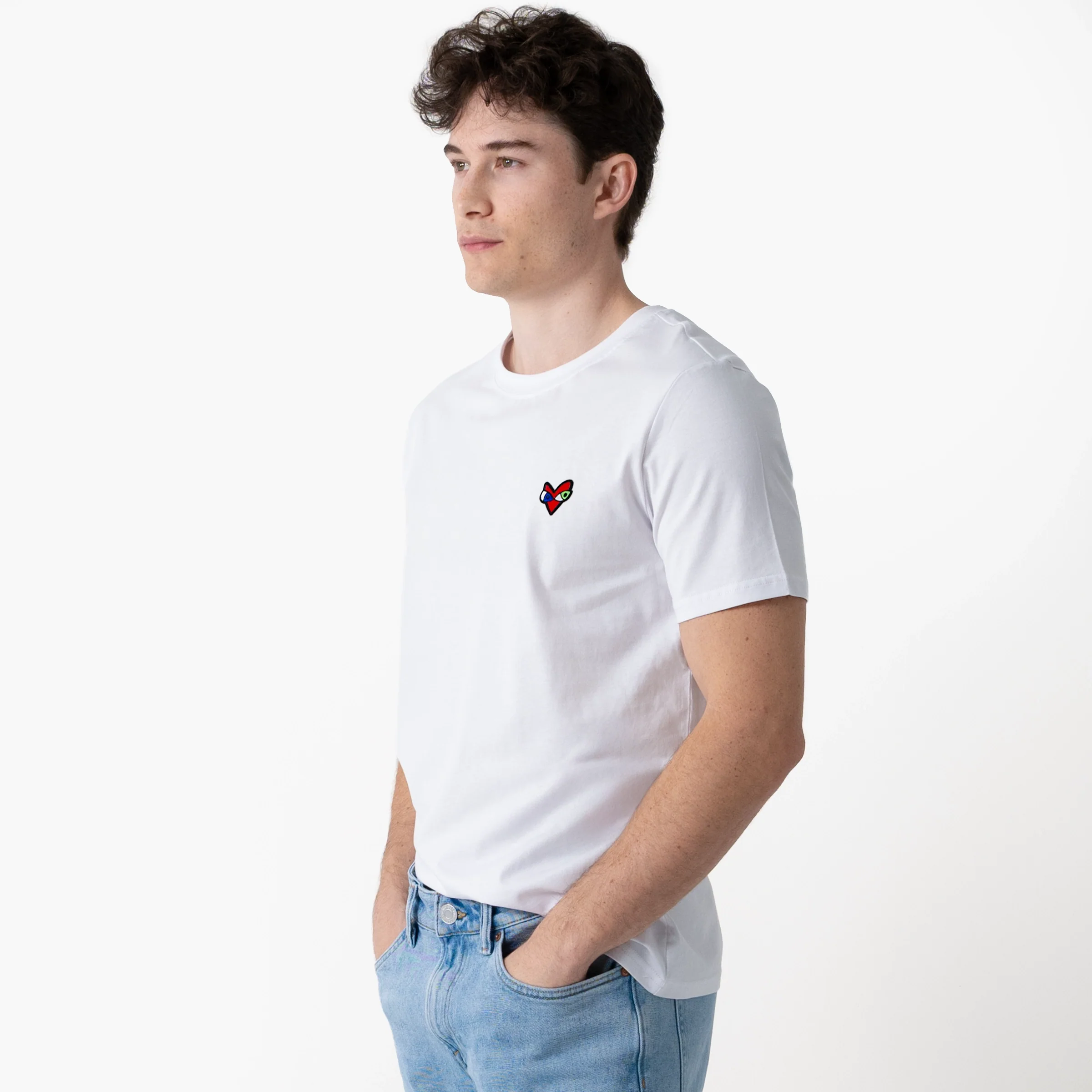 Crazy Love White T-Shirt for Men - Image 6