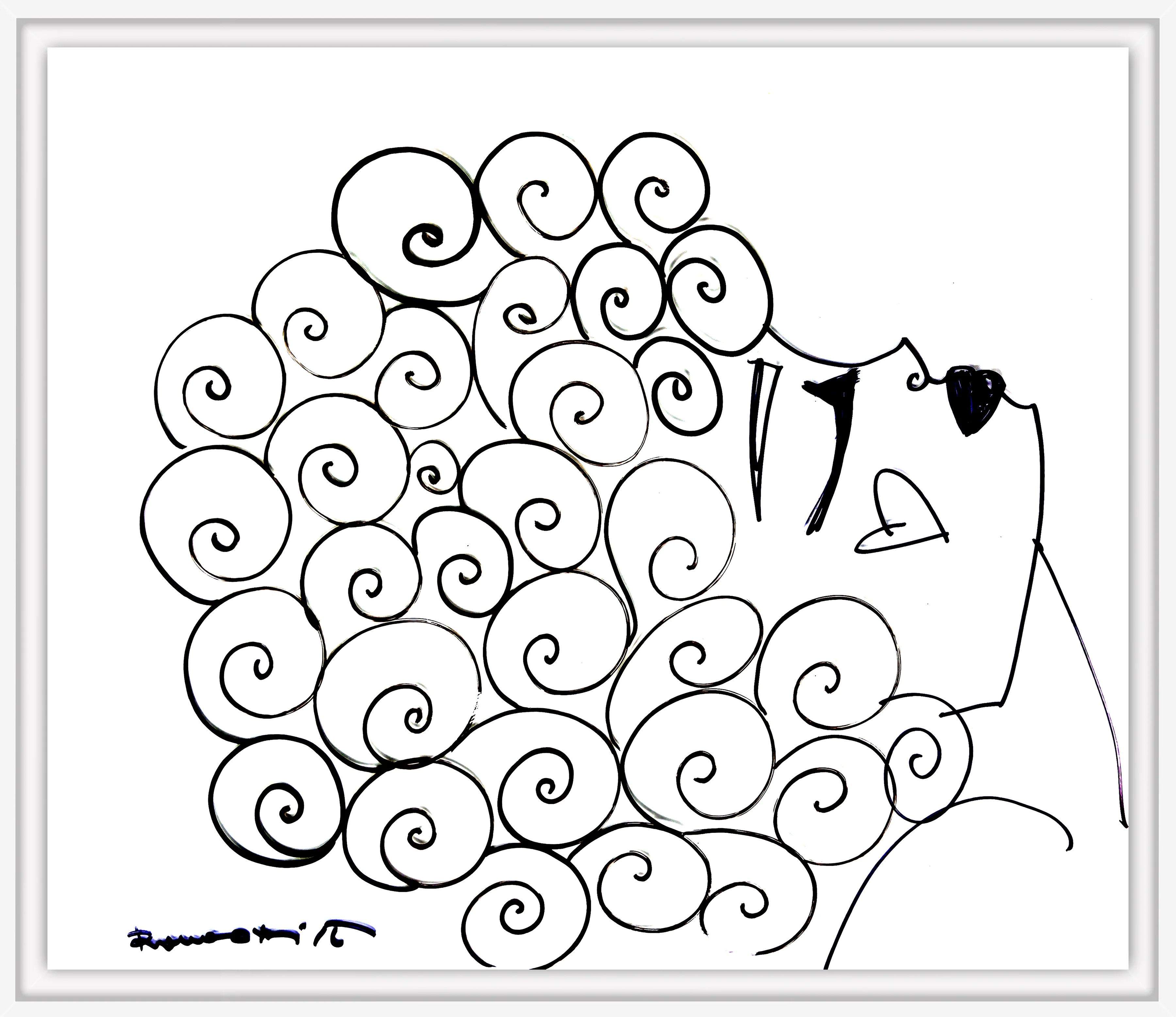 CURLY -  Original Drawing - Image 6