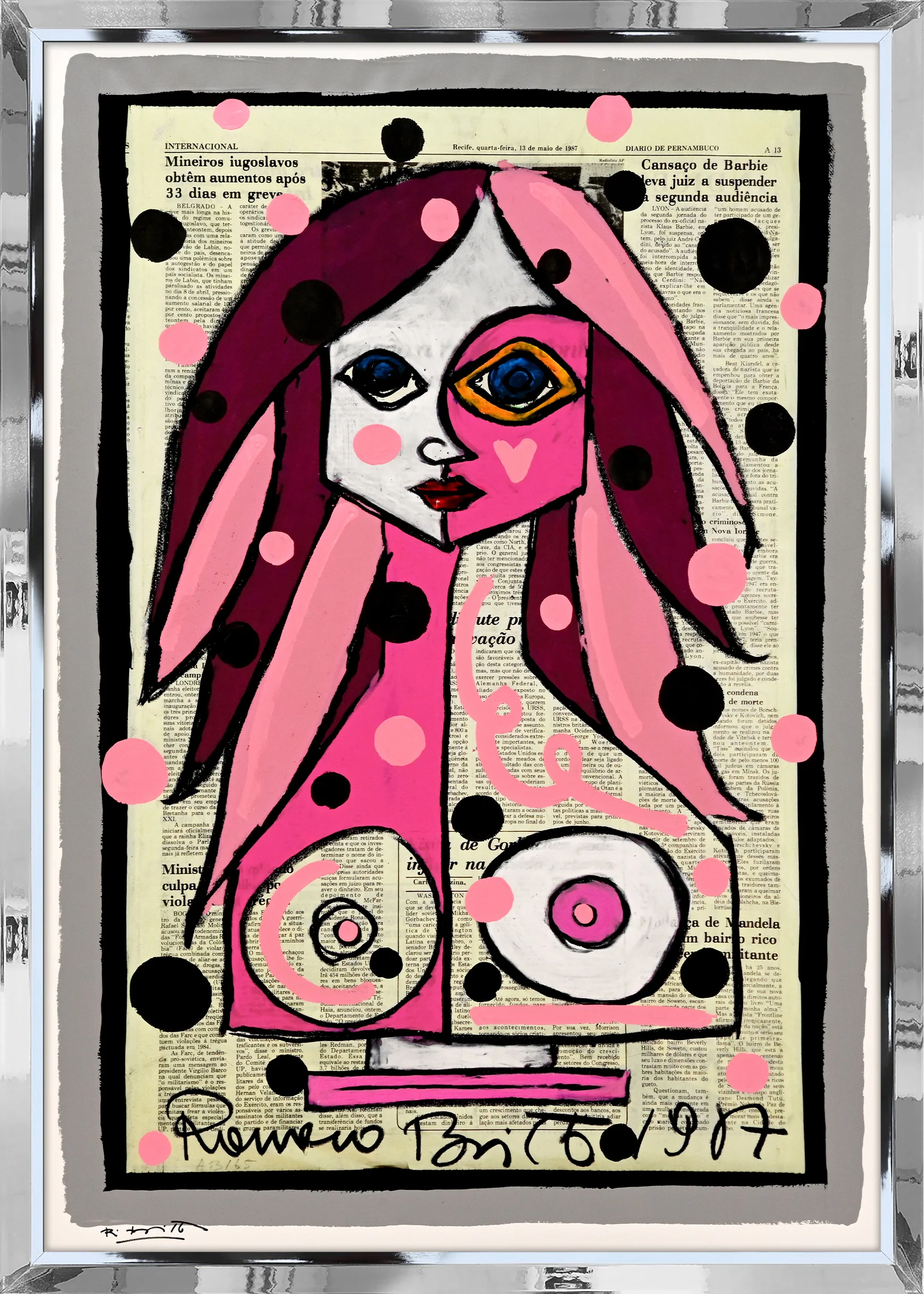 Deep Pink - Mixed Media Original - Image 10