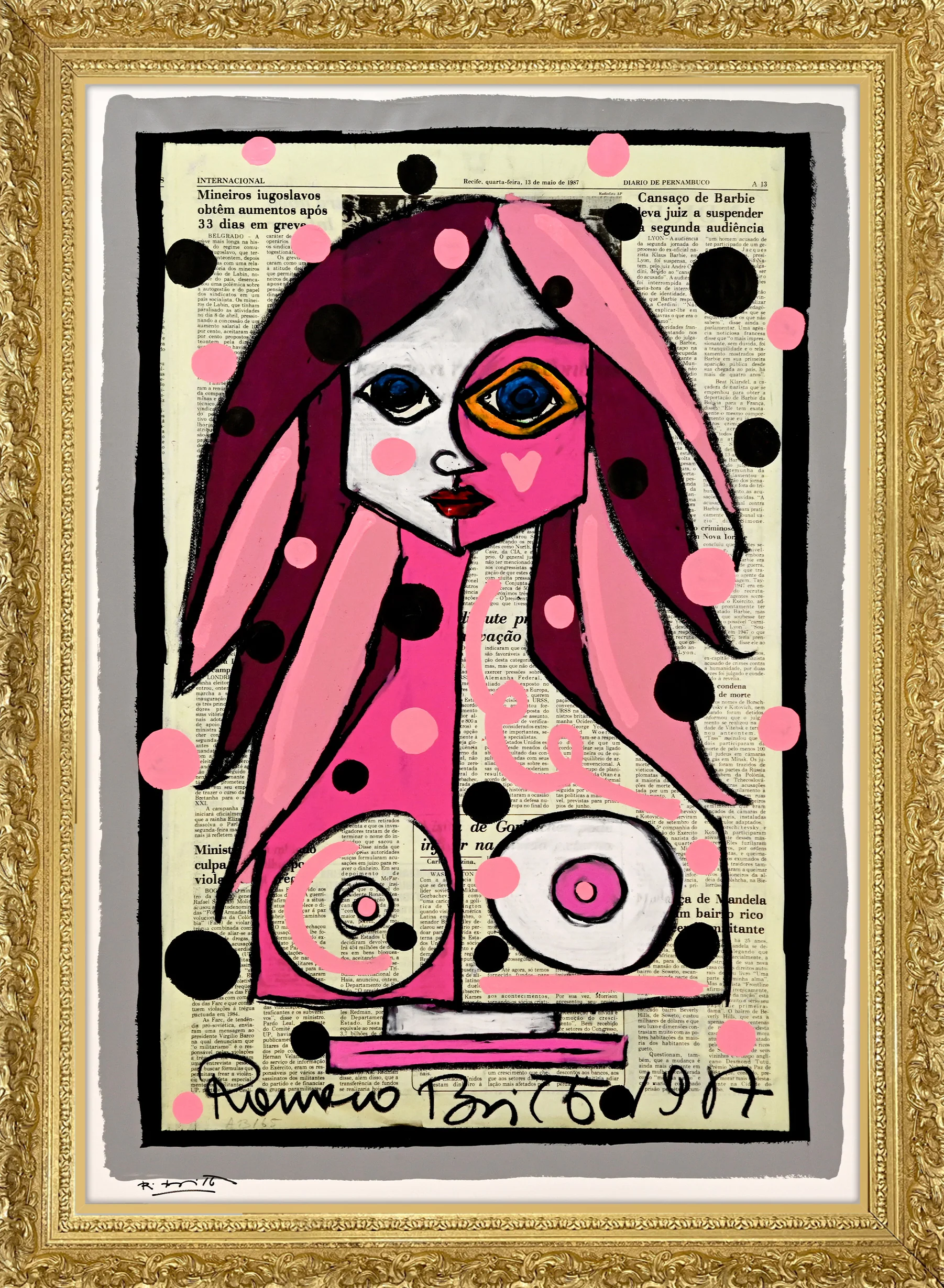 Deep Pink - Mixed Media Original - Image 11