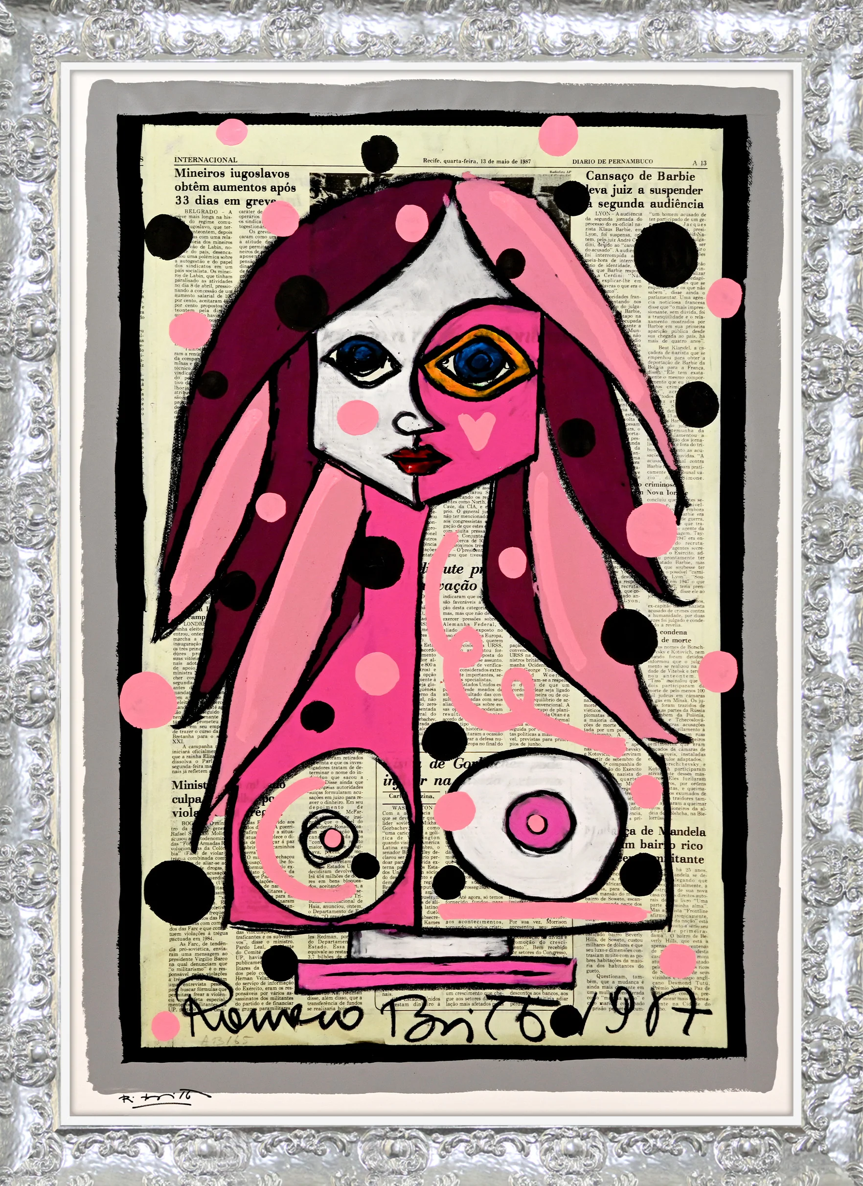 Deep Pink - Mixed Media Original - Image 12