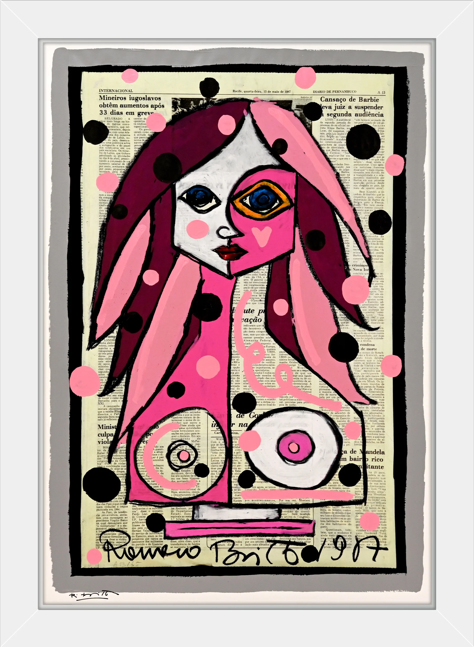 Deep Pink - Mixed Media Original - Image 13