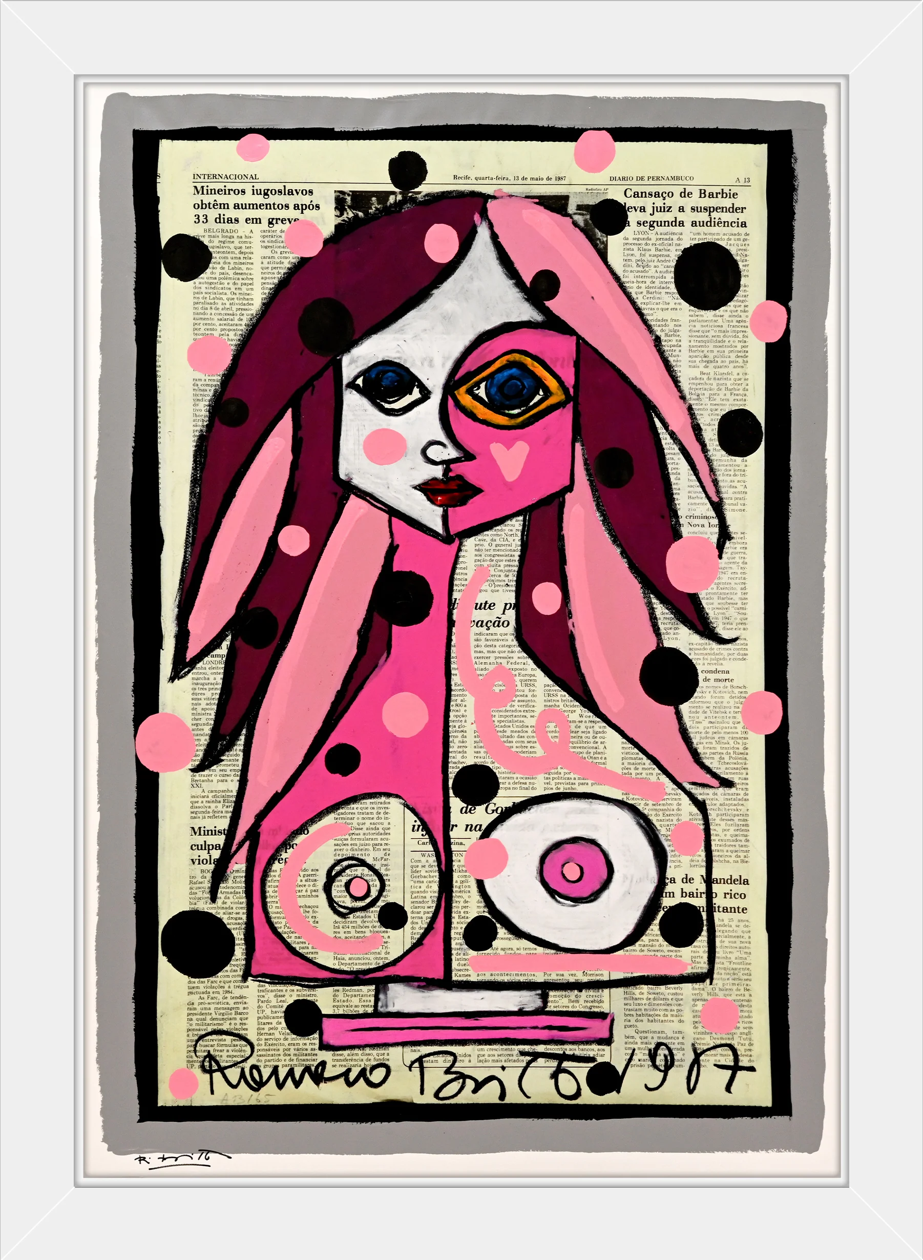Deep Pink - Mixed Media Original - Image 14