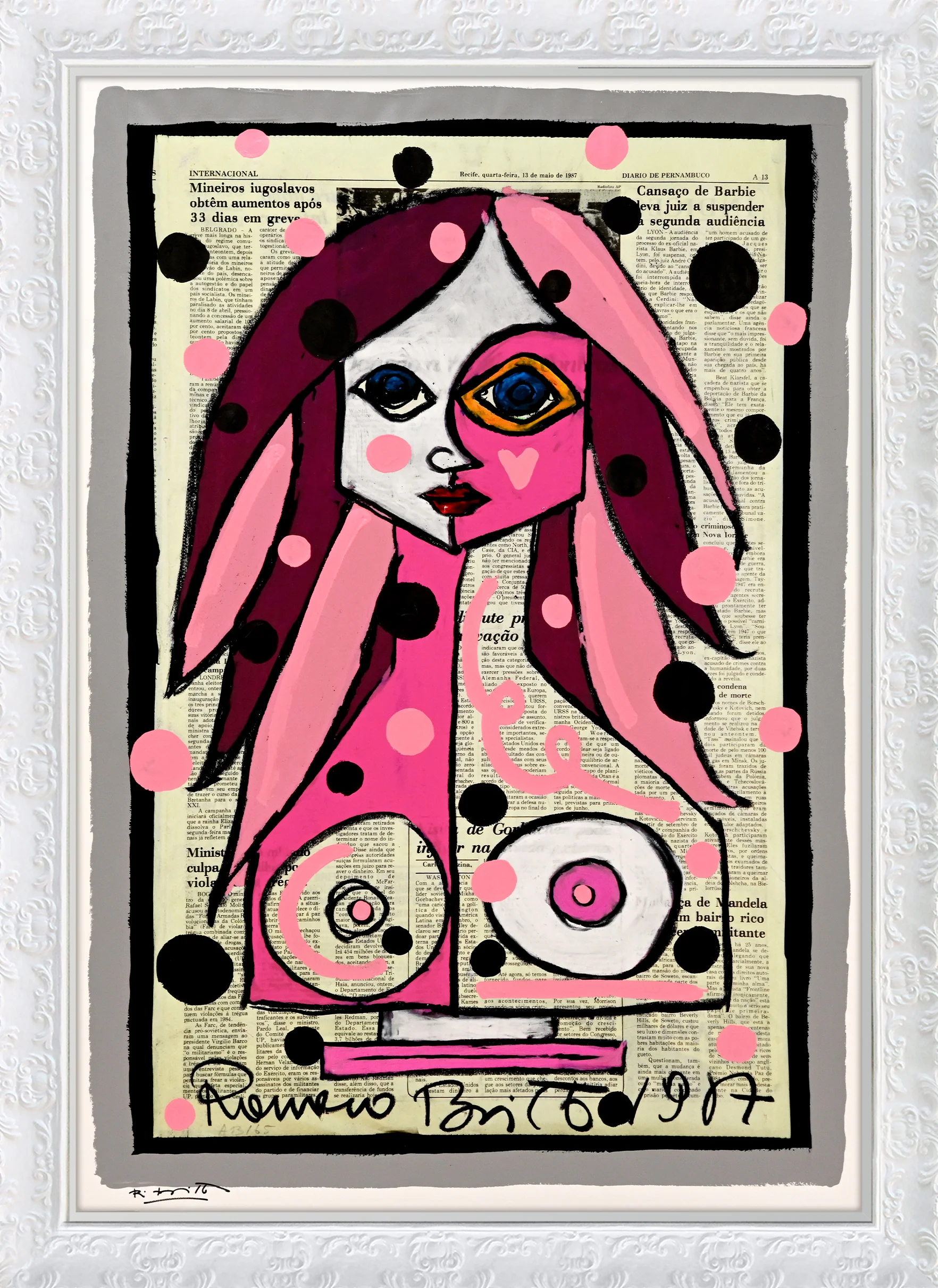 Deep Pink - Mixed Media Original - Image 15