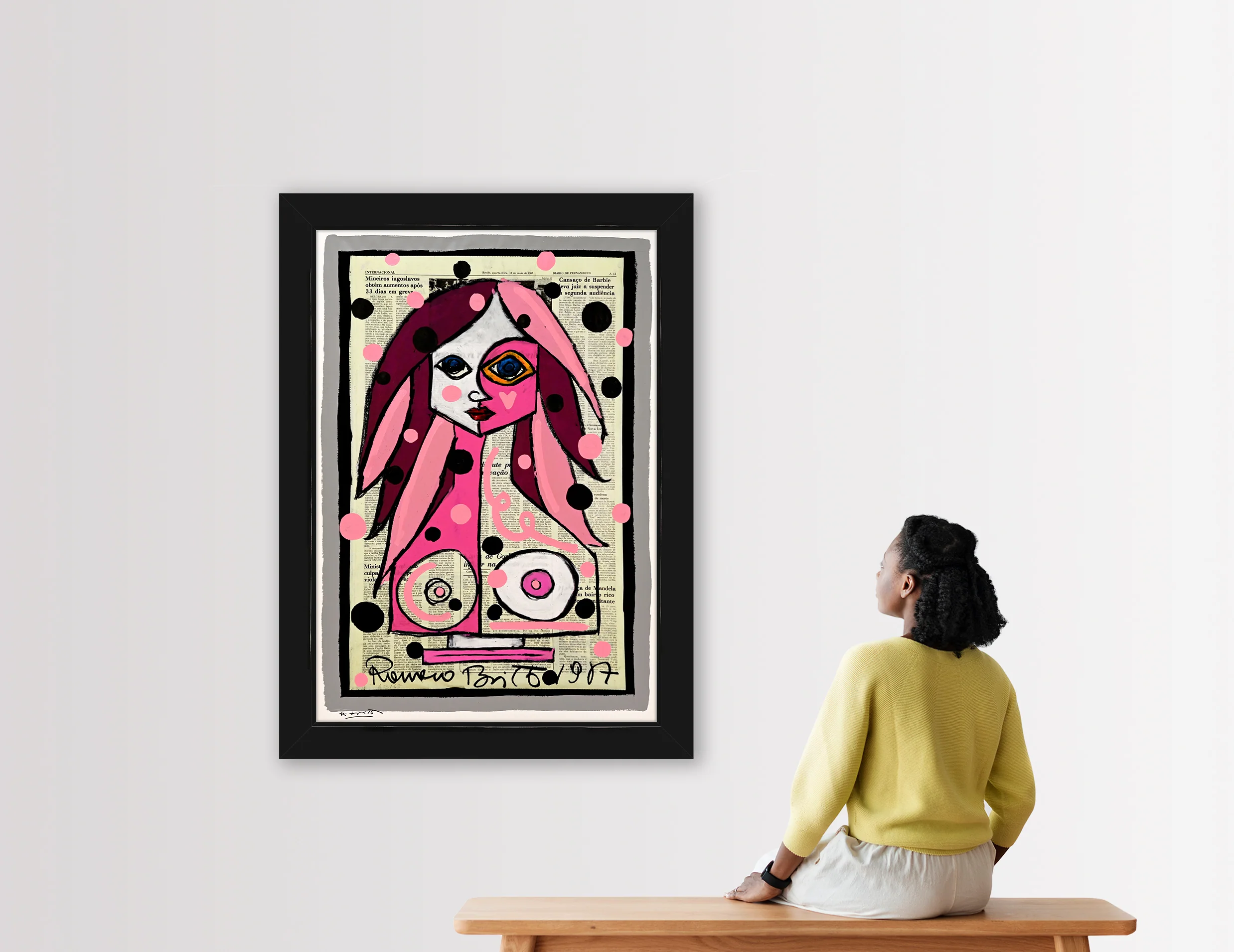 Deep Pink - Mixed Media Original - Image 2