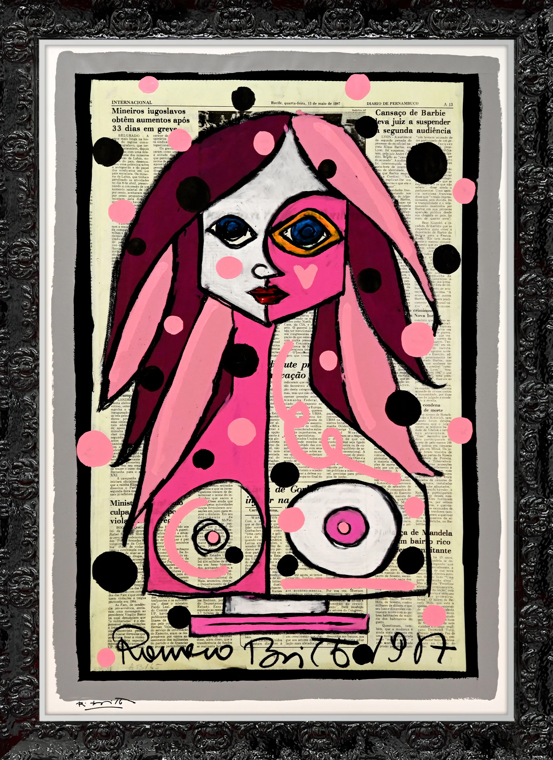 Deep Pink - Mixed Media Original - Image 7