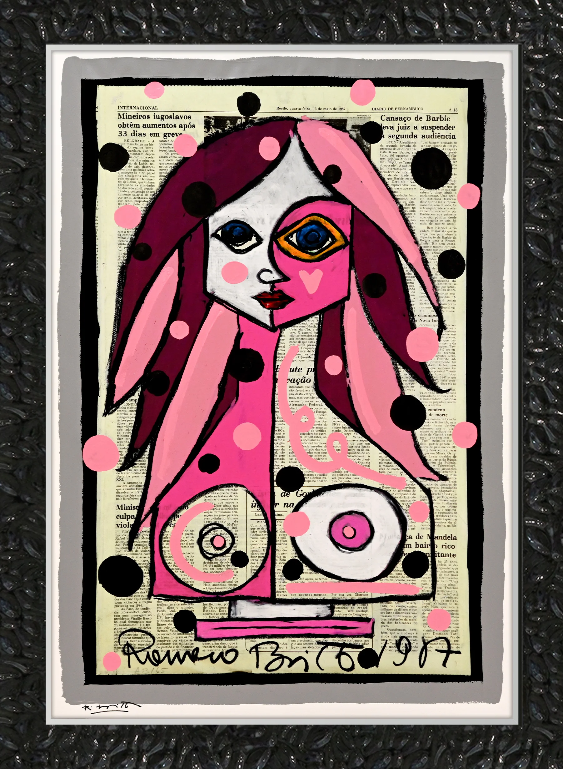 Deep Pink - Mixed Media Original - Image 9