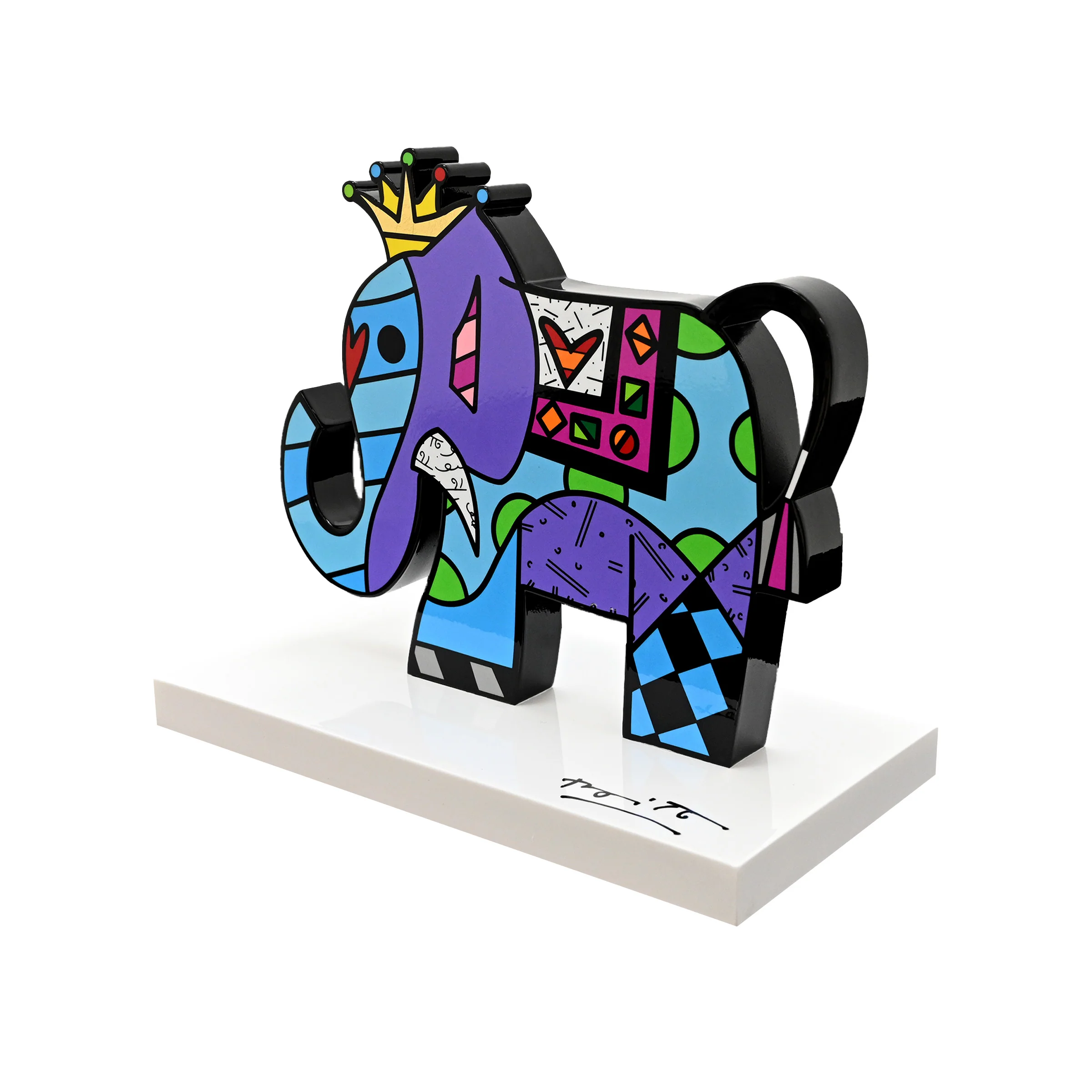 Elephant  (White Base) - Limited Edition Sculpture - Image 2
