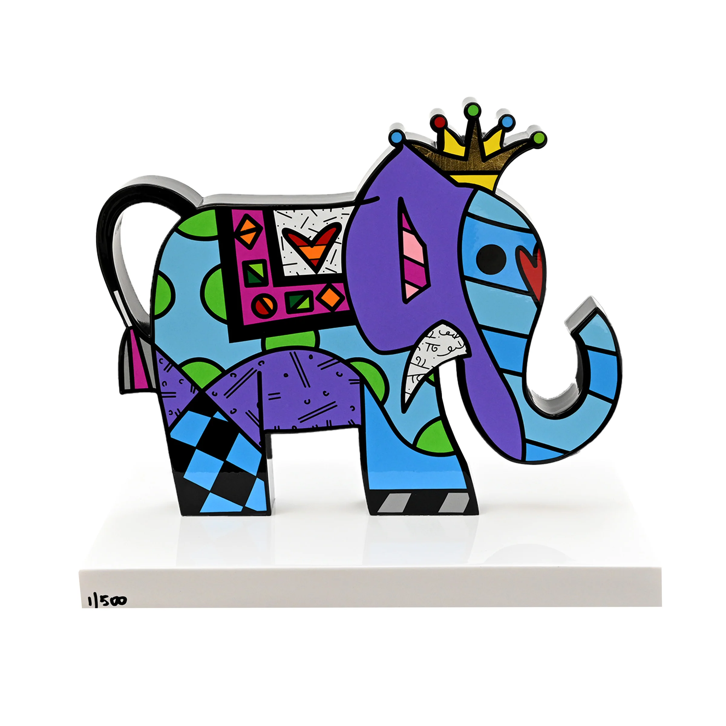Elephant  (White Base) - Limited Edition Sculpture - Image 4