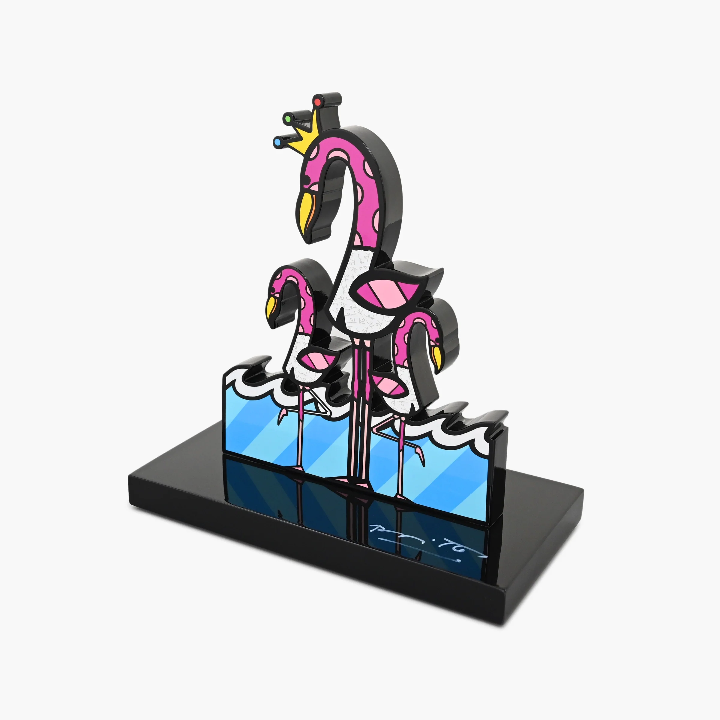 Flamingos (Black Base) - Limited Edition Sculpture - Image 3