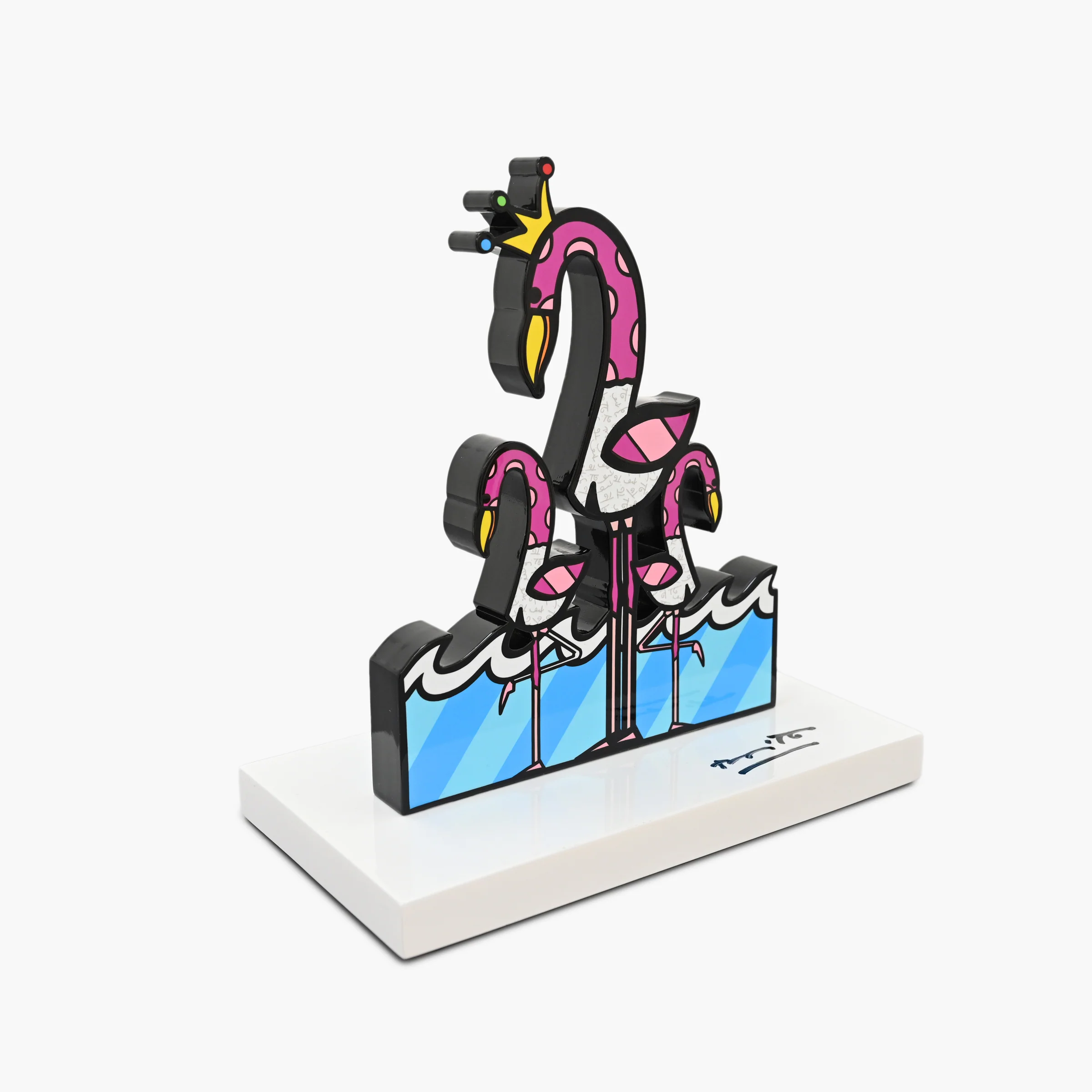 Flamingos (White Base) - Limited Edition Sculpture - Image 3
