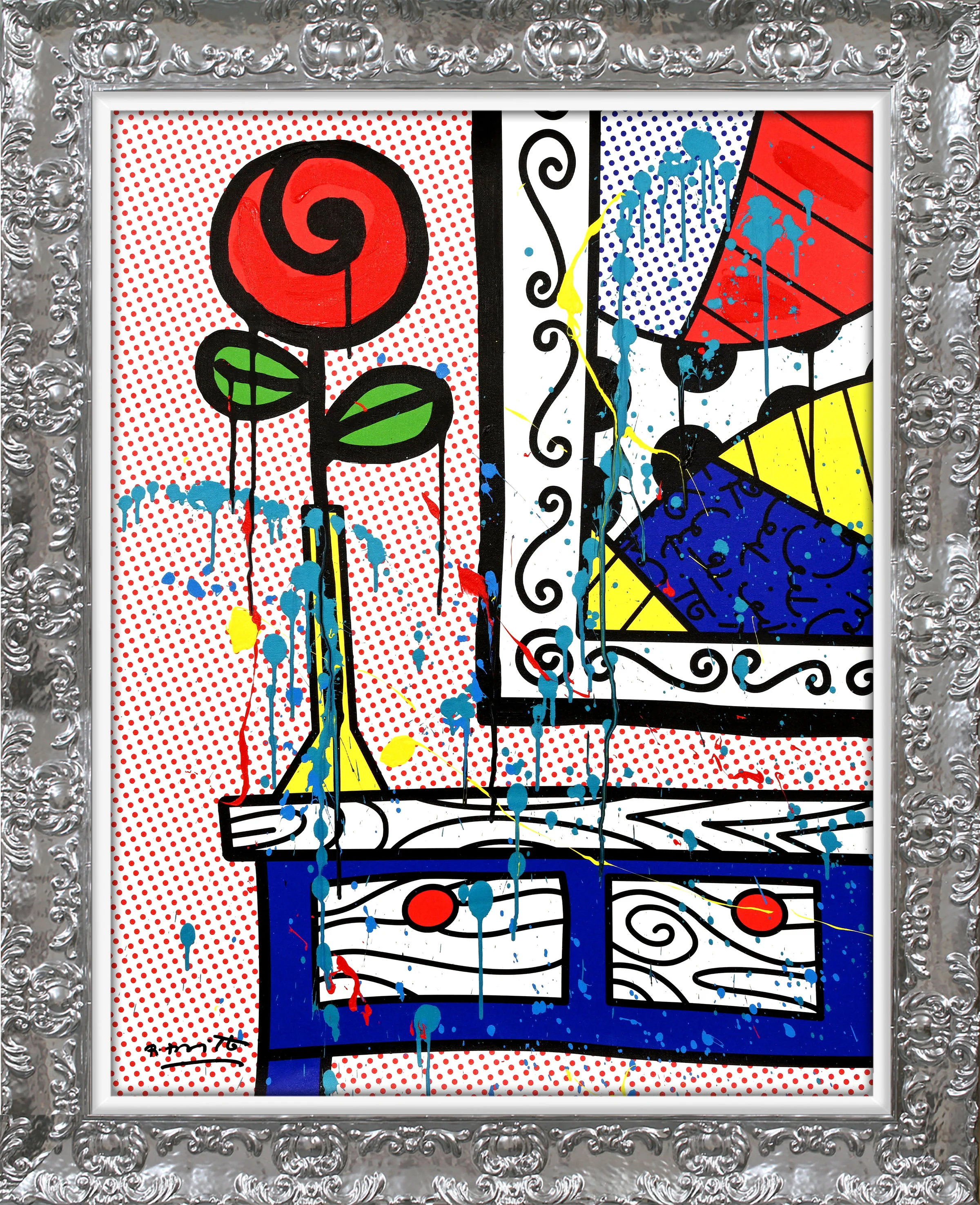 Flower On The Table - Mixed Media Original - Image 11