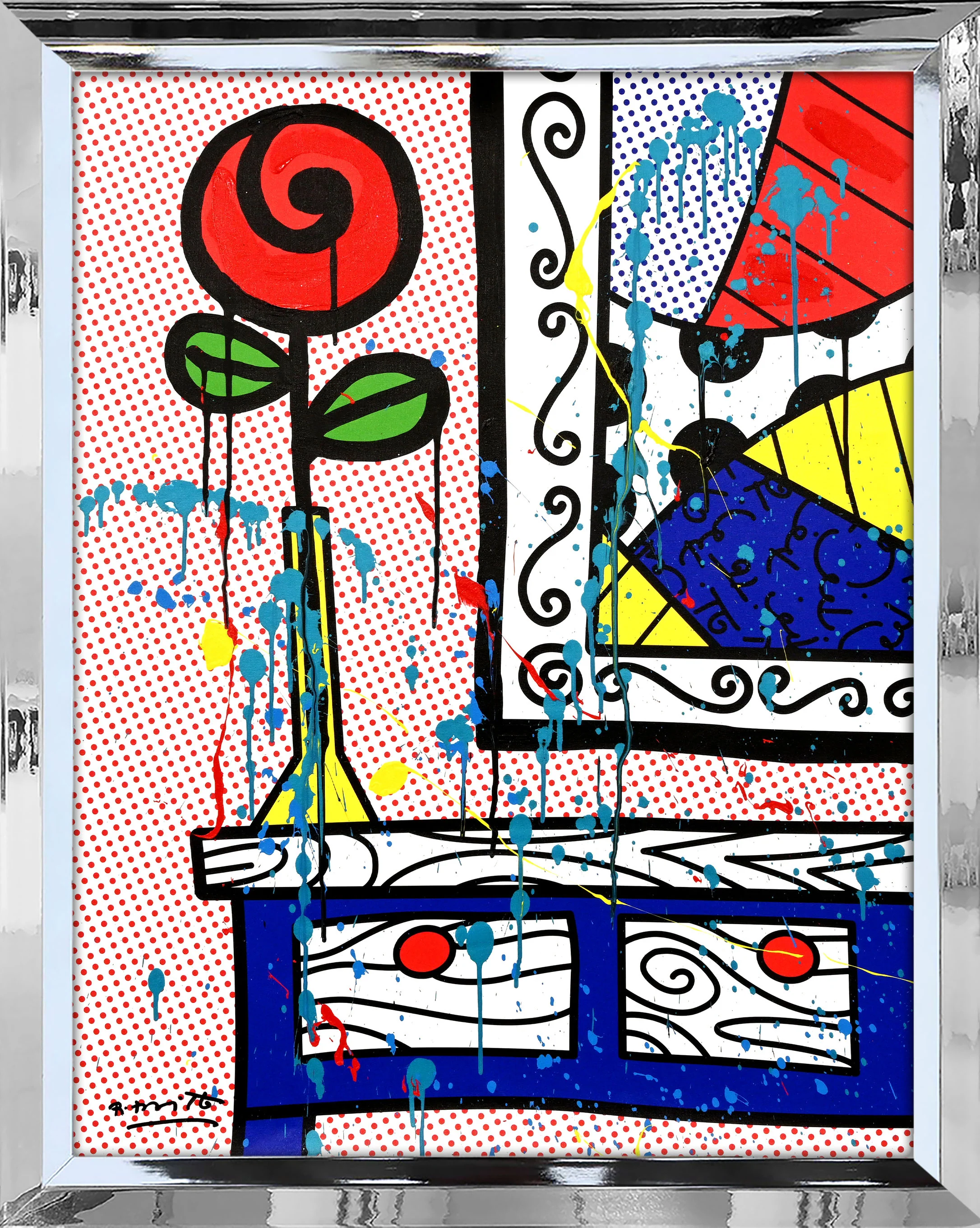 Flower On The Table - Mixed Media Original - Image 12