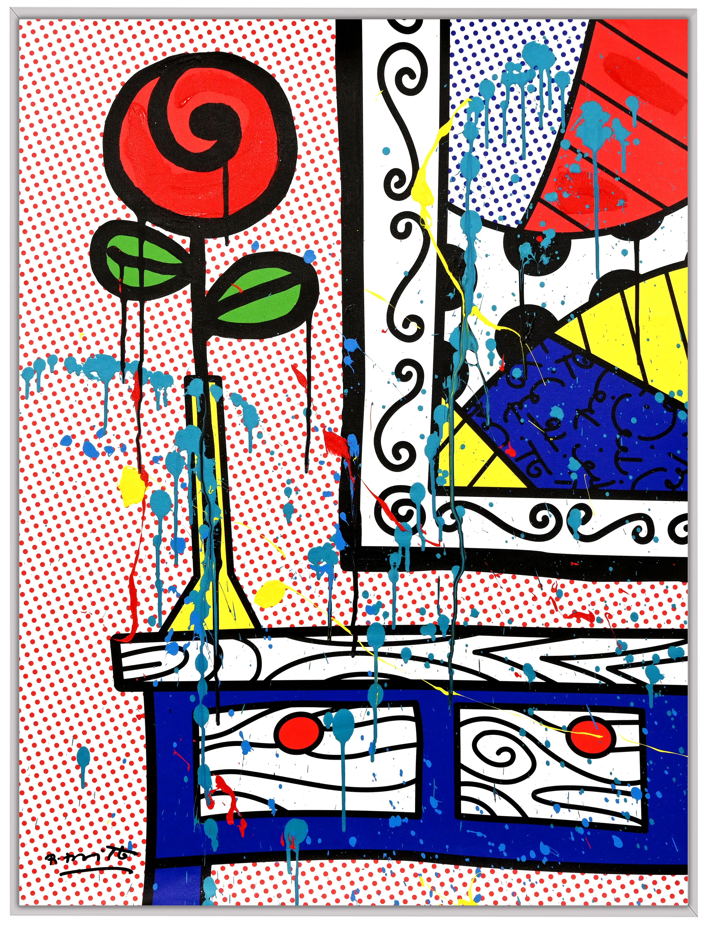 Flower On The Table - Mixed Media Original - Image 13