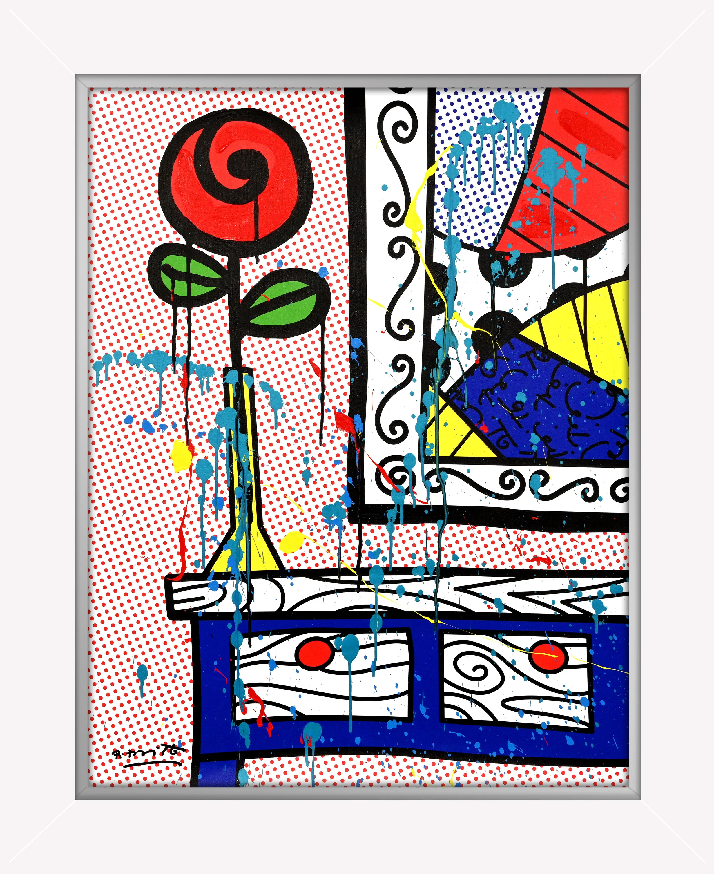 Flower On The Table - Mixed Media Original - Image 14