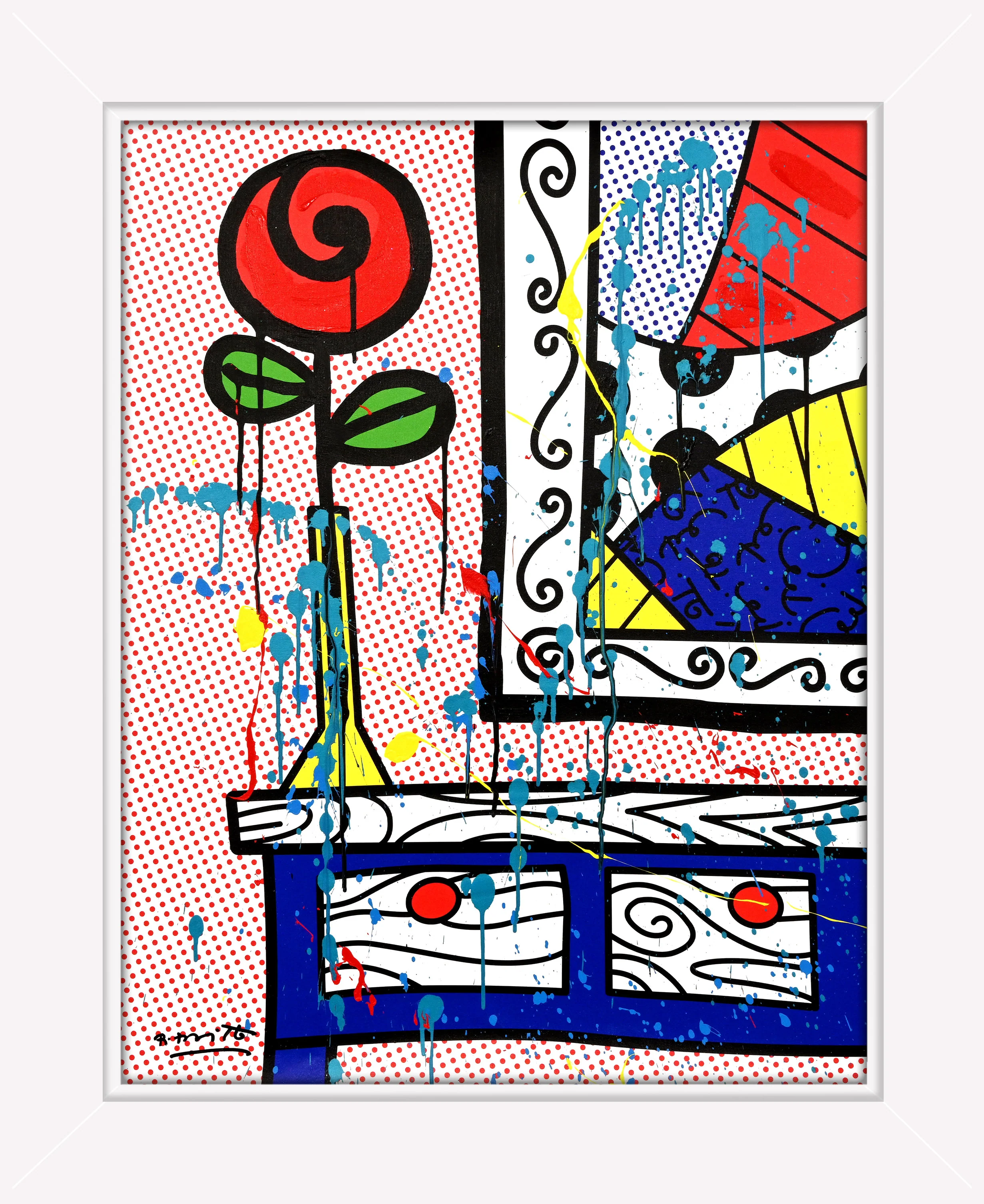 Flower On The Table - Mixed Media Original - Image 15