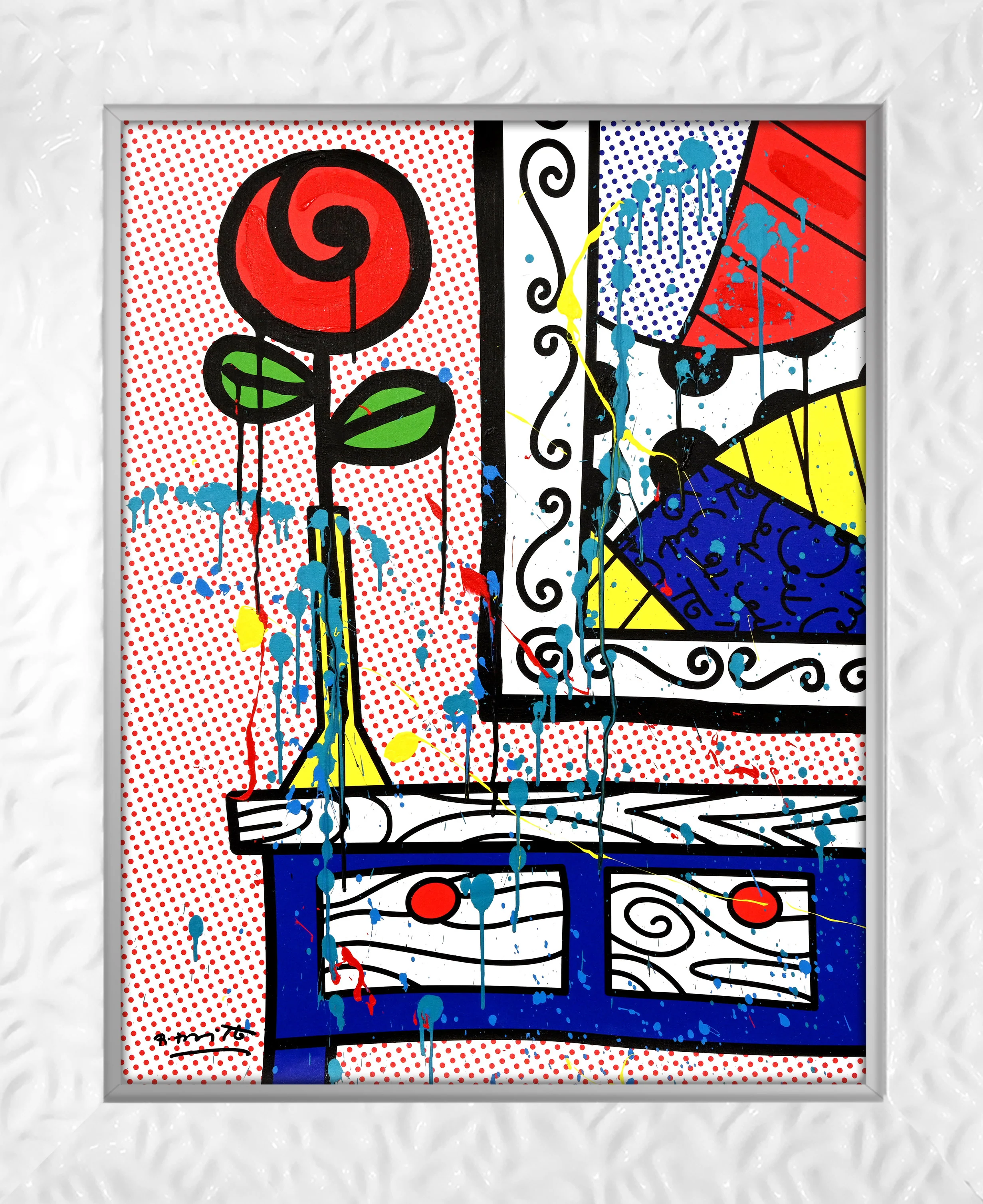 Flower On The Table - Mixed Media Original - Image 18
